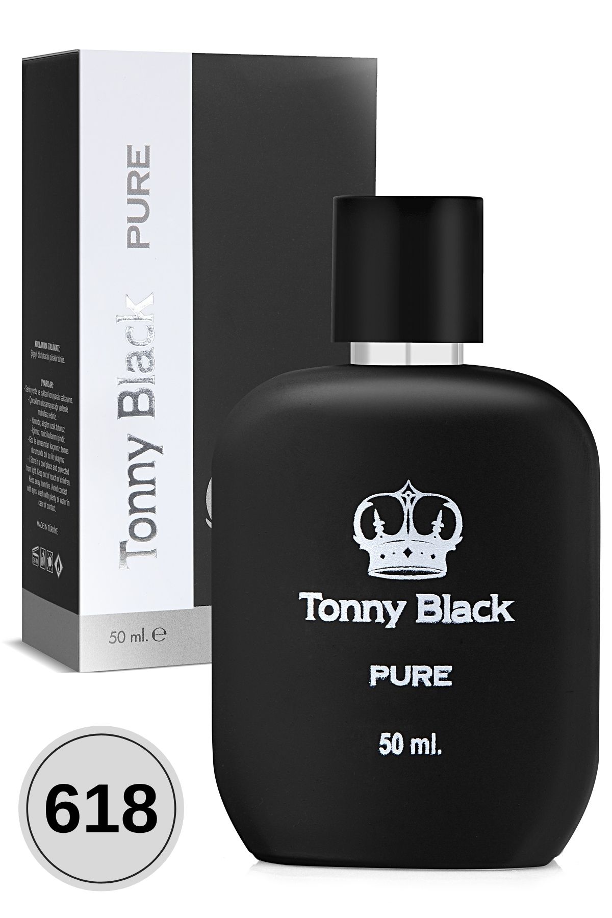 Tonny Black Orijinal Erkek Özel Seri Uzun Süre Kalıcı Etkili Pure Özel Serisi Lüks Erkek Parfüm 50ml