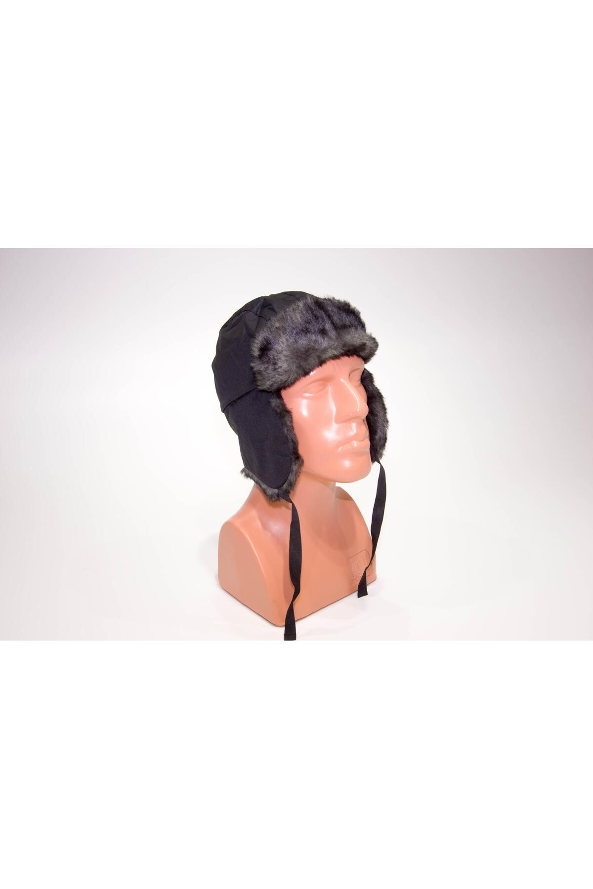 Decathlon Kışlık Şapka Outdoor Kürklü Kalpak Yetişkin Kayak Şapkası - Siyah - Firstheat Wedze
