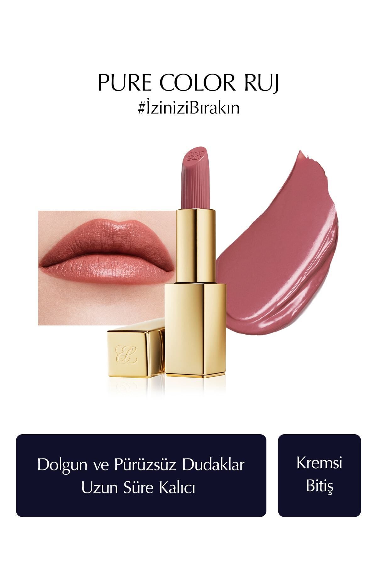 Estee Lauder Kremsi Ruj - Pure Color Creme Lipstick Kremsi, Saten Bitiş -  3.5gr - Renk: 822 Make You Blush