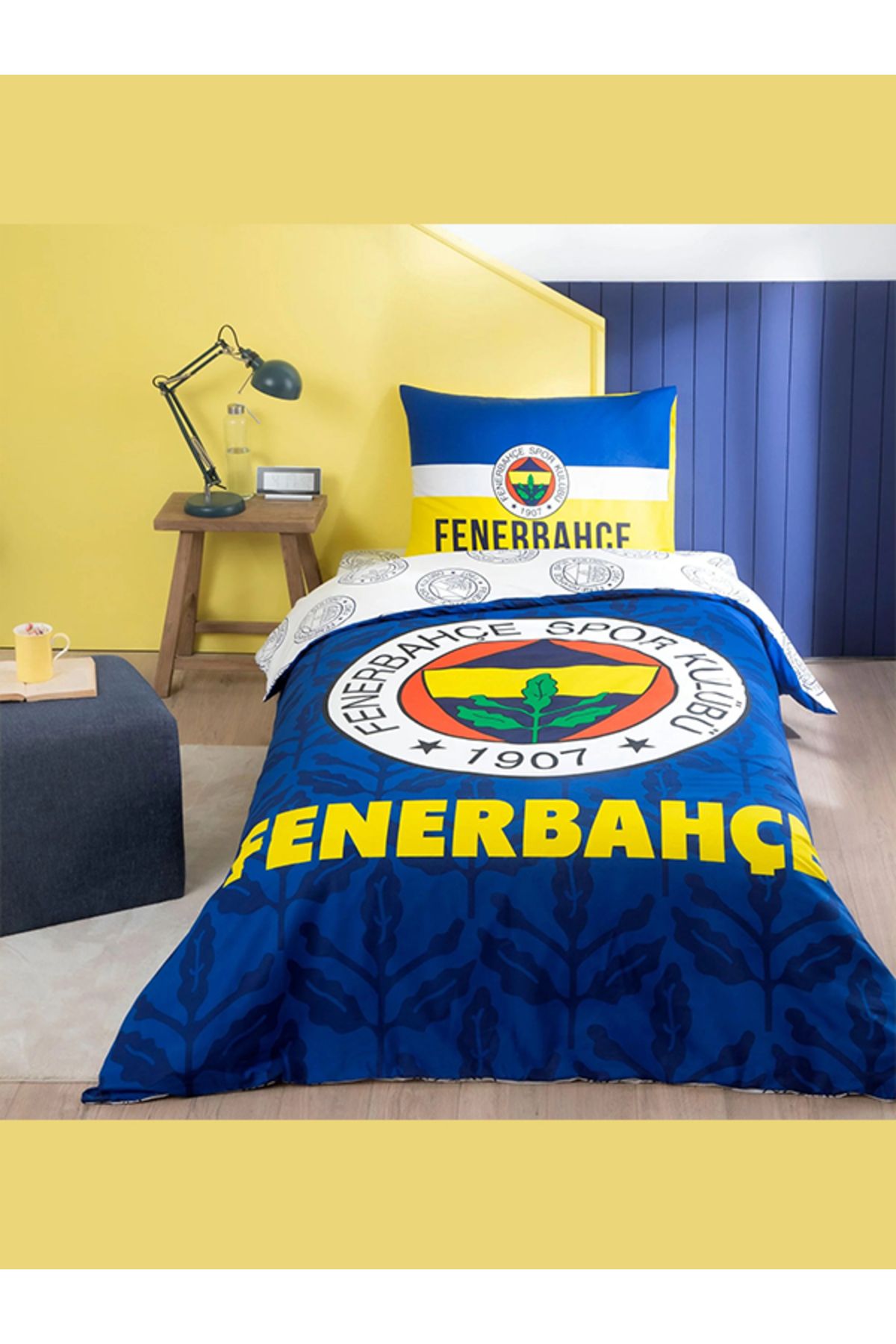 Taç Lisanslı Nevresim Takımı Fenerbahçe Palamut Tek Kişilik