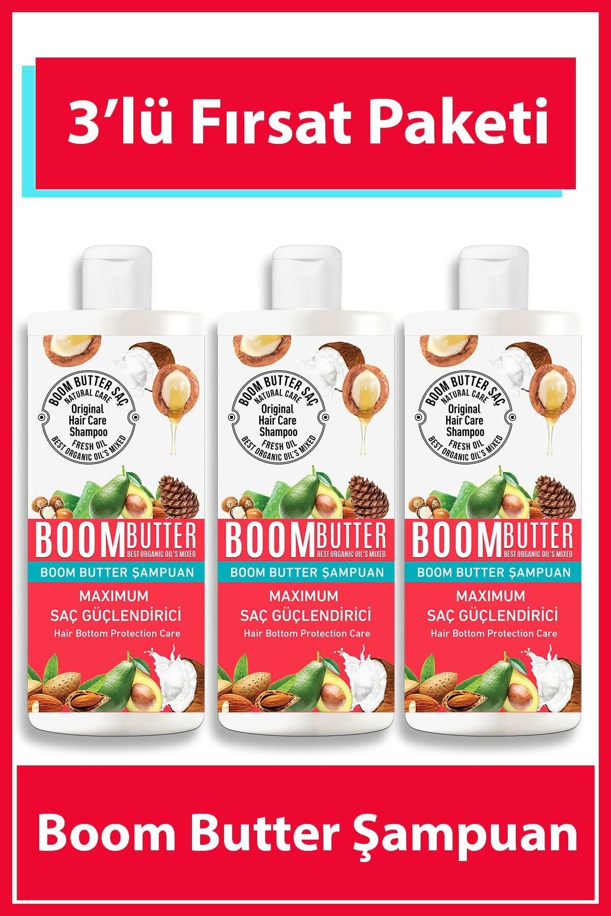 BOOM BUTTER Saç Bakım Şampuanı Üçlü Fırsat Paketi