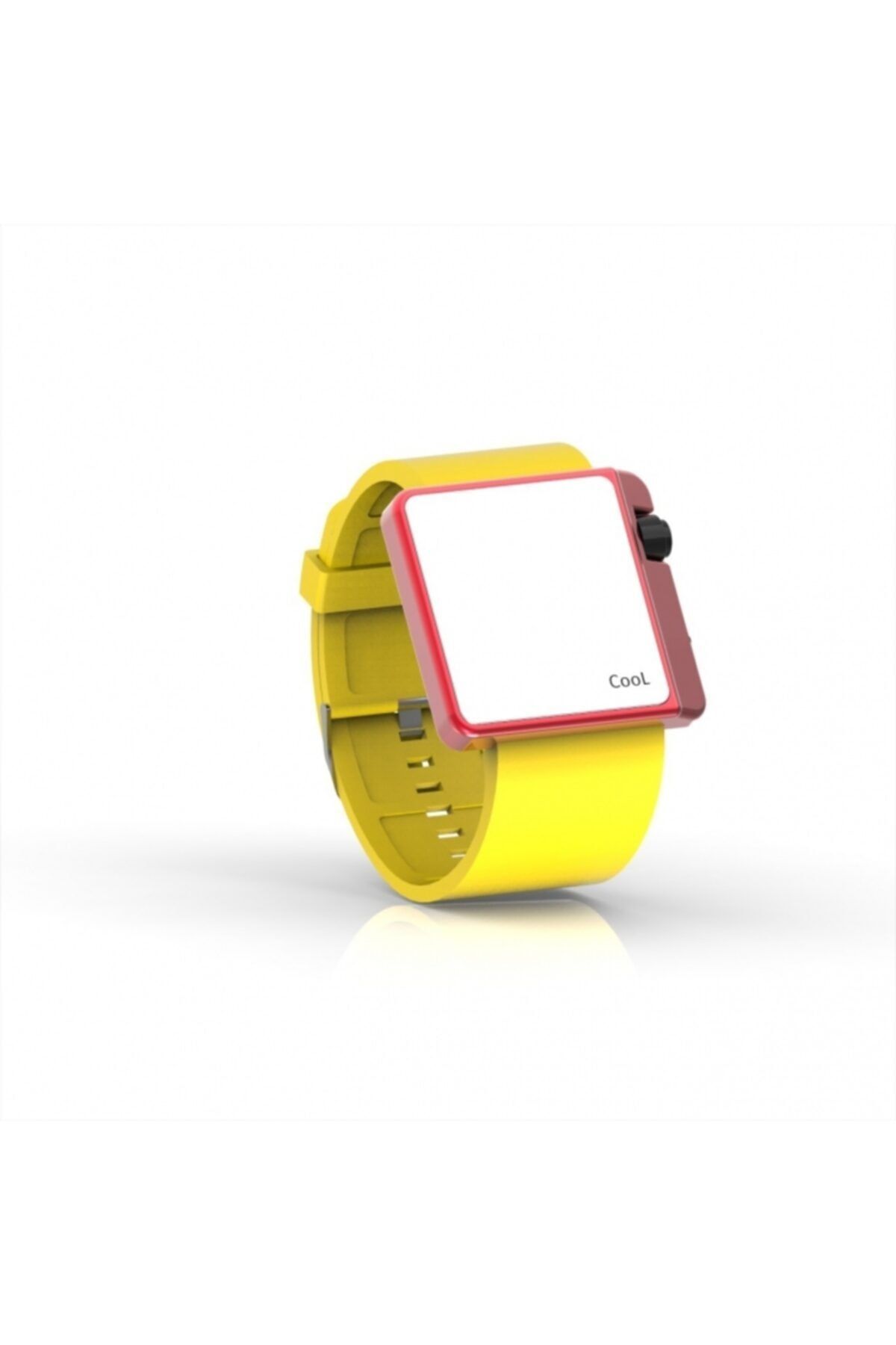 Cool Watch Tunçkol - - Kırmızı Edition - Sarı Kayış Unisex Kol Saati