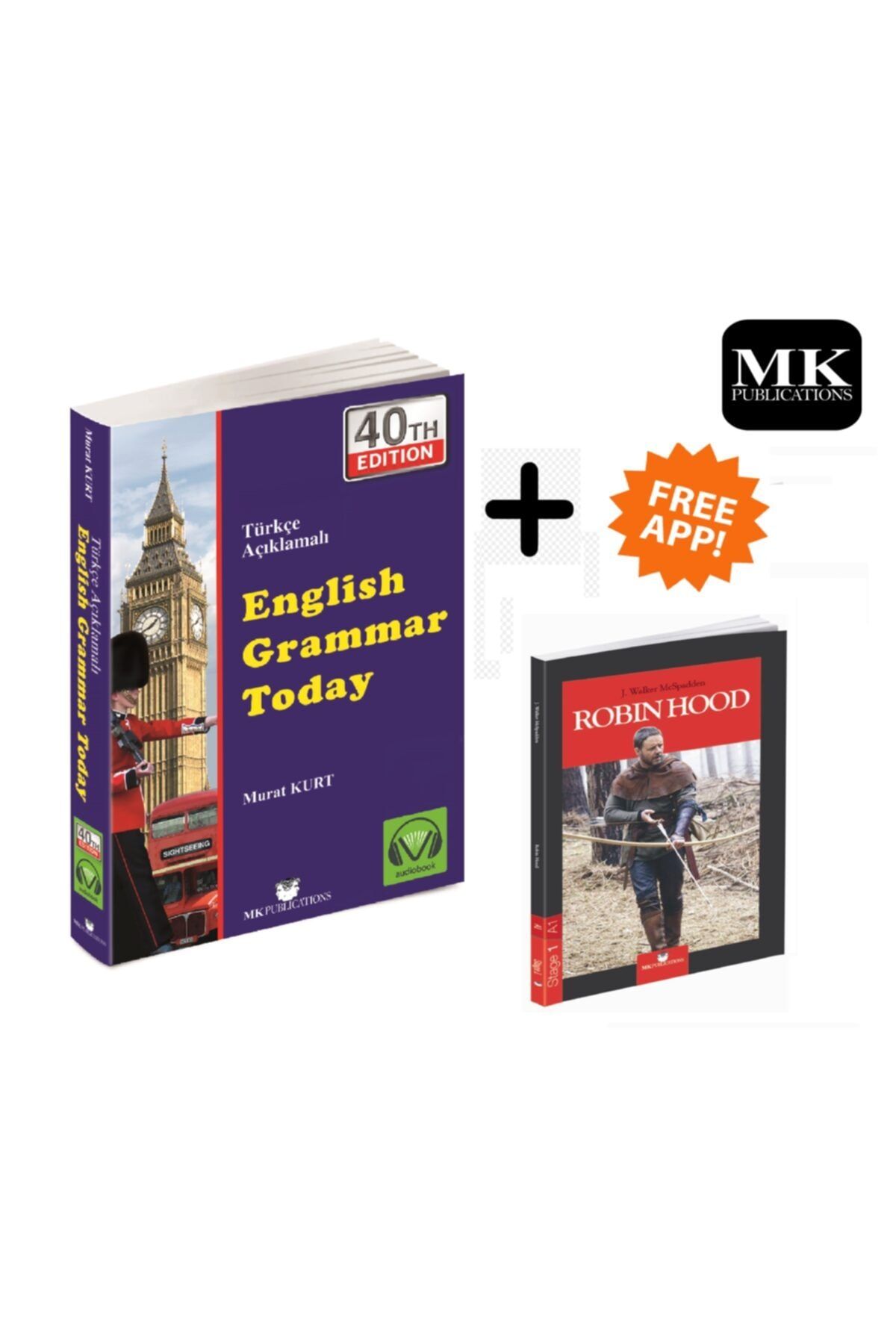MK Publications English Grammar Today - 40. Baskı -ingilizce Gramer ( Dilbilgisi ) Murat Kurt + Robin Hood Hikaye