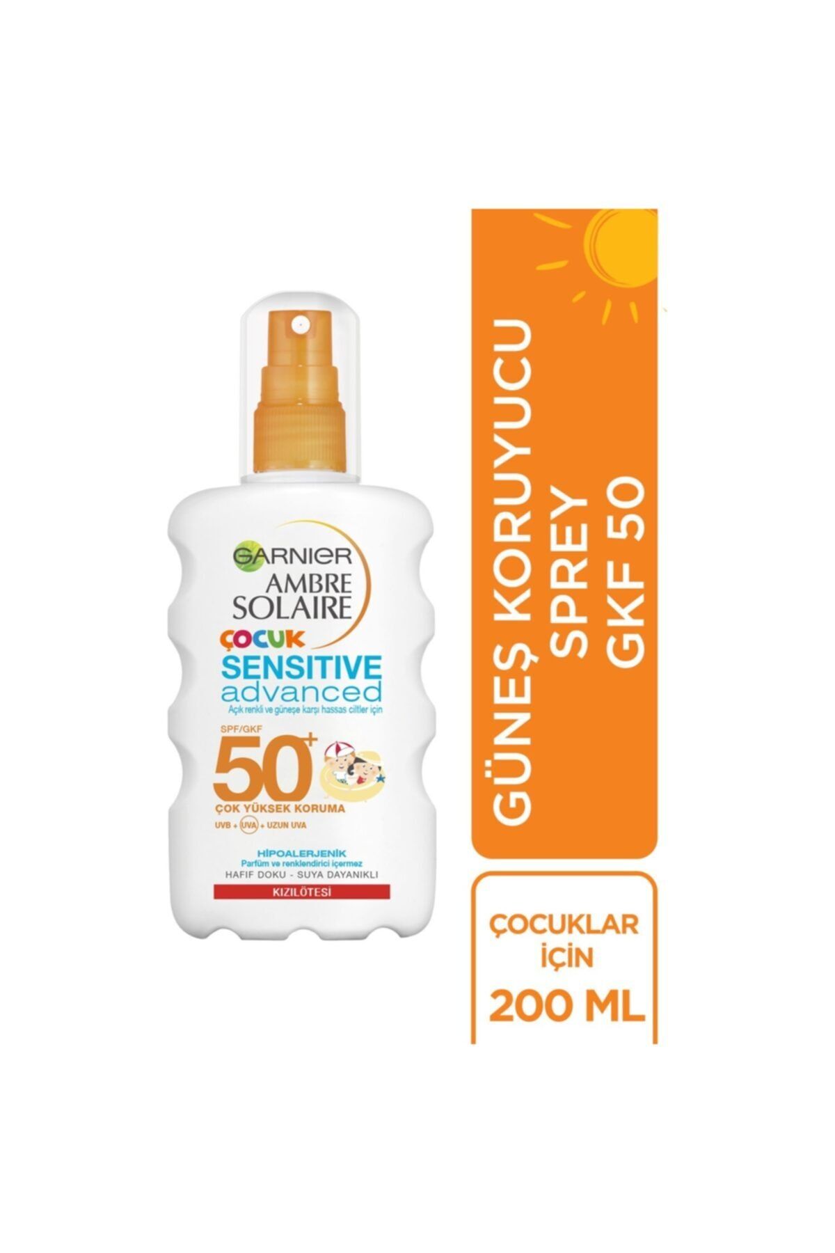 Garnier Ambre Solaire Sensitive Advanced Çocuk Sprey Gkf50+ 200ml