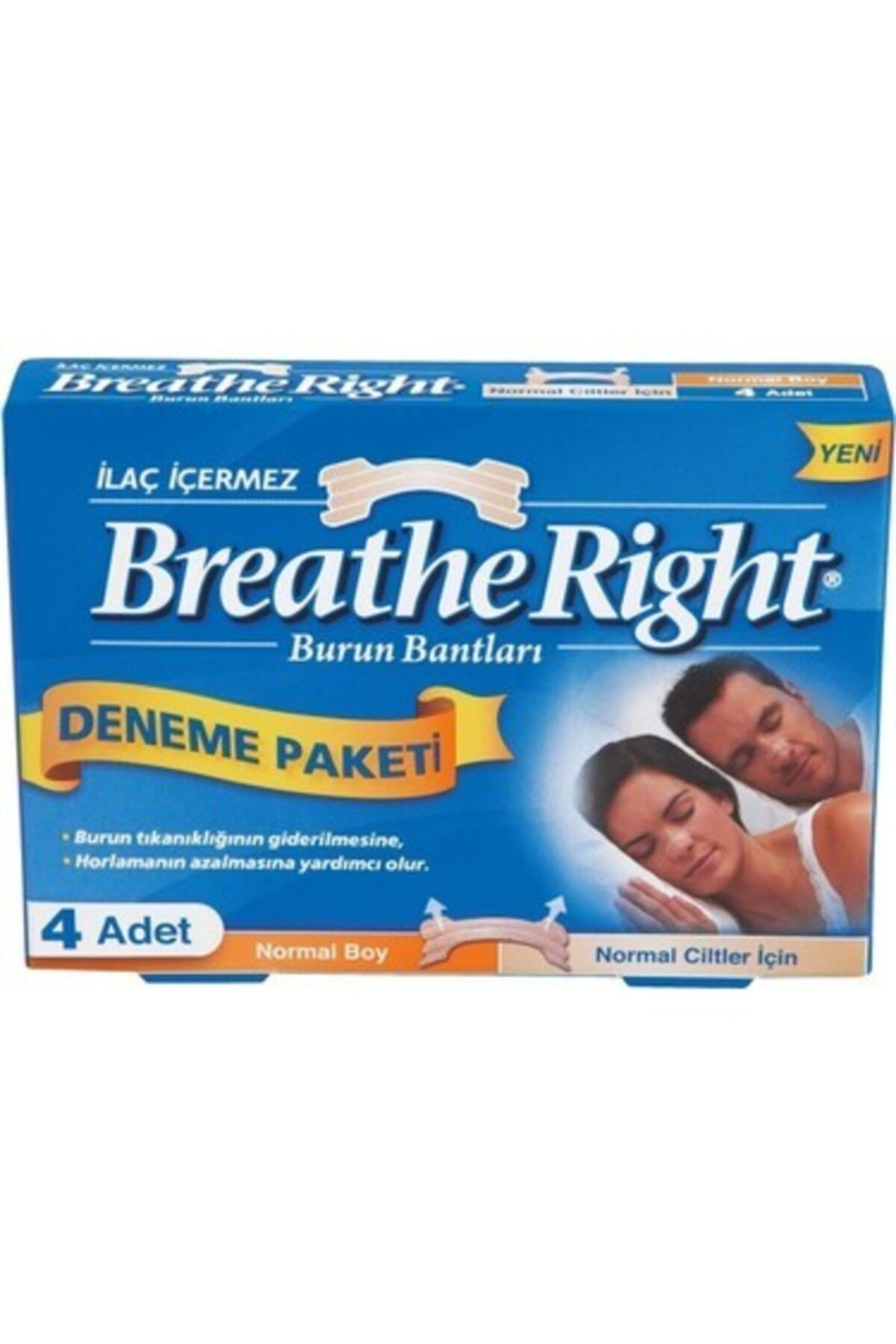 Breathe Right Burun Bandı Deneme Paketi Normal Boy 4'lü