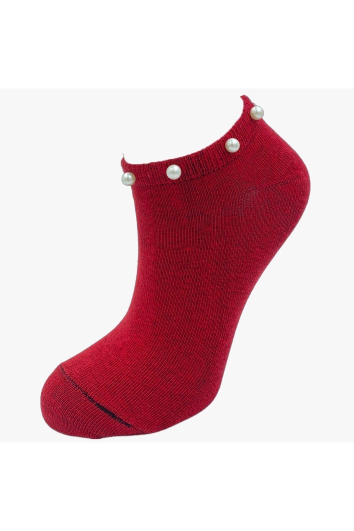 pazariz Kadın Kırmızı Patik Çorap