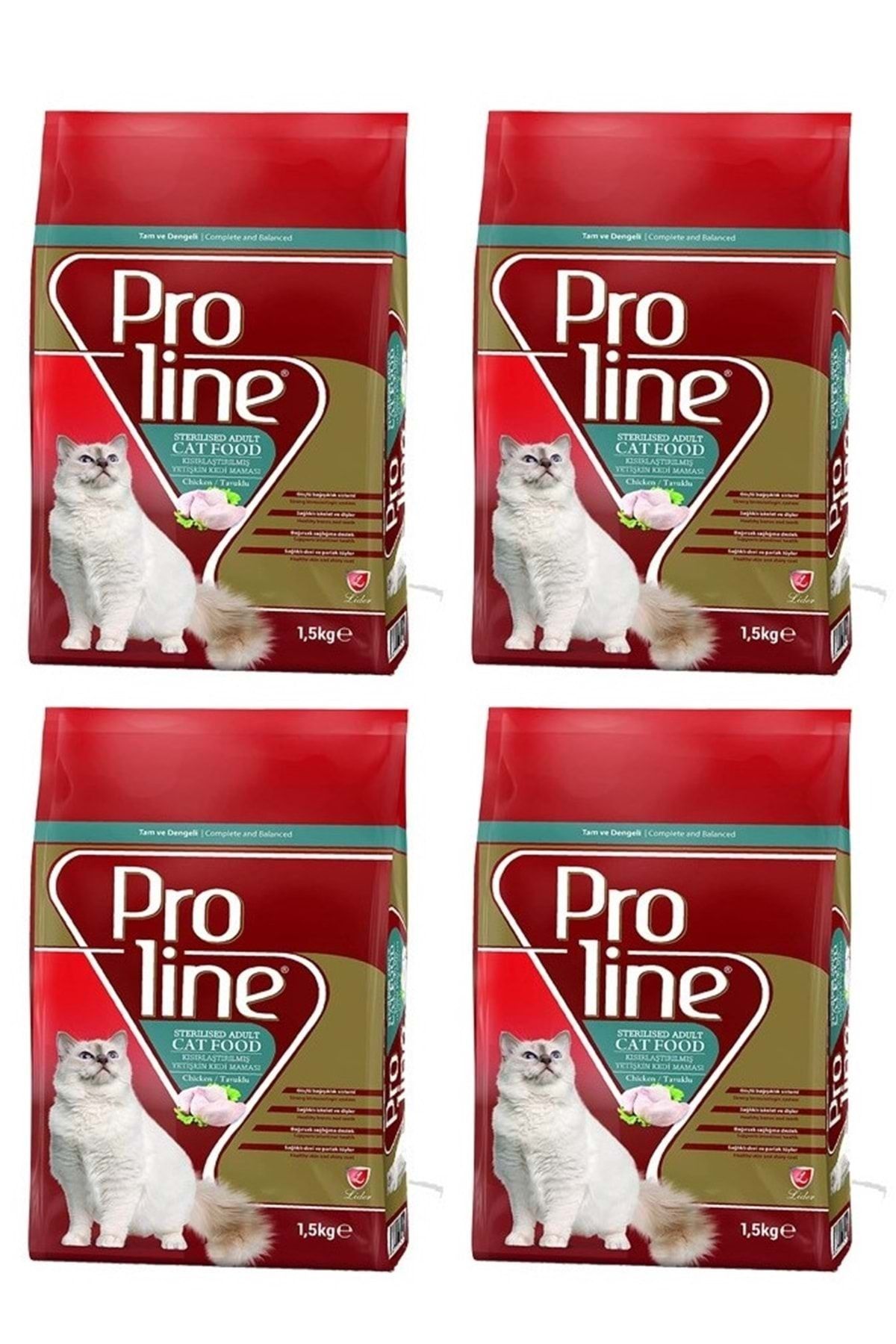 Pro Line Proline Tavuklu Kısırlaştırılmış Kedi Maması 1.5 Kg X 4 Adet