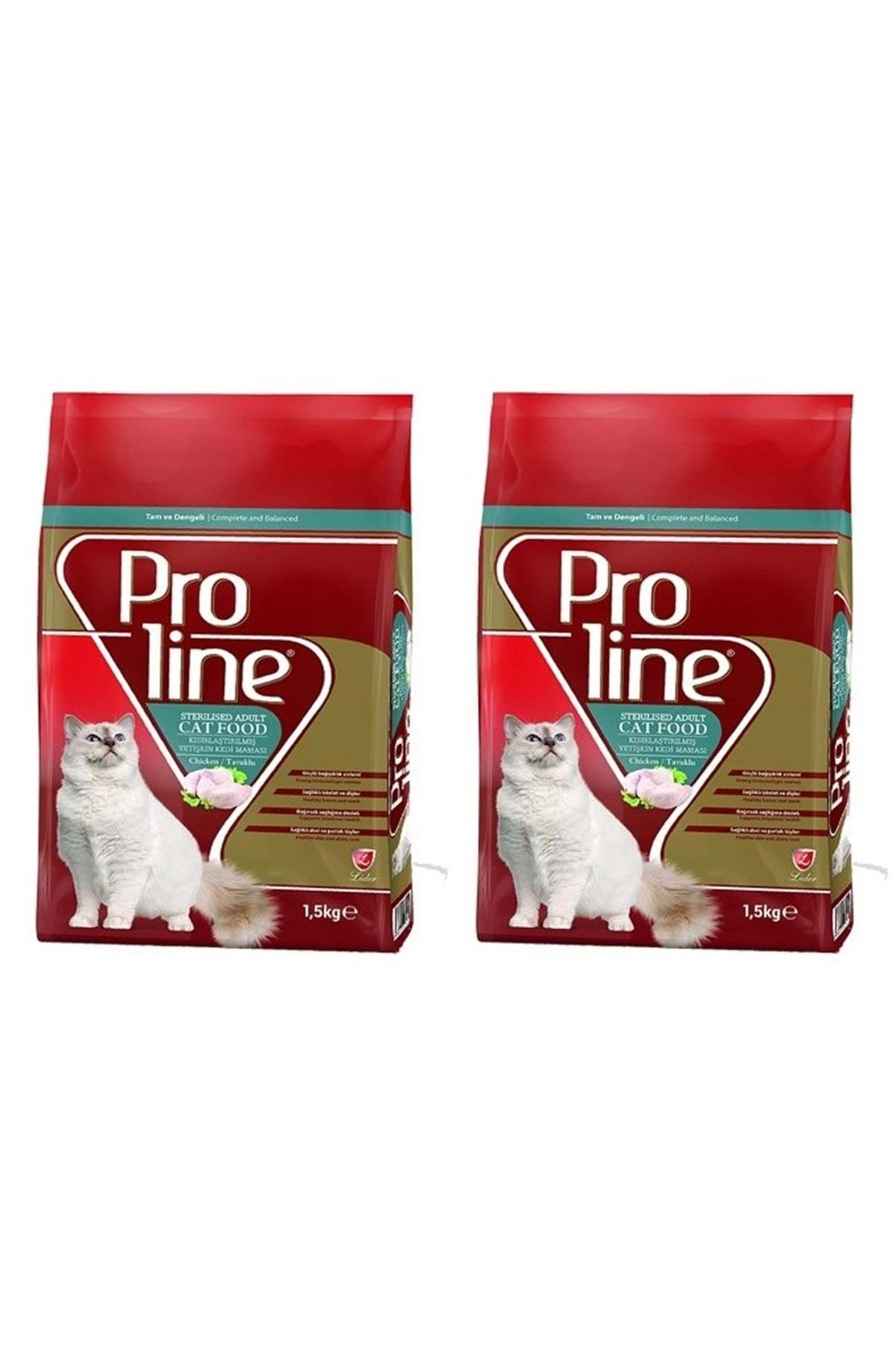 Pro Line Proline Tavuklu Kısırlaştırılmış Kedi Maması 1.5 Kg X 2 Adet