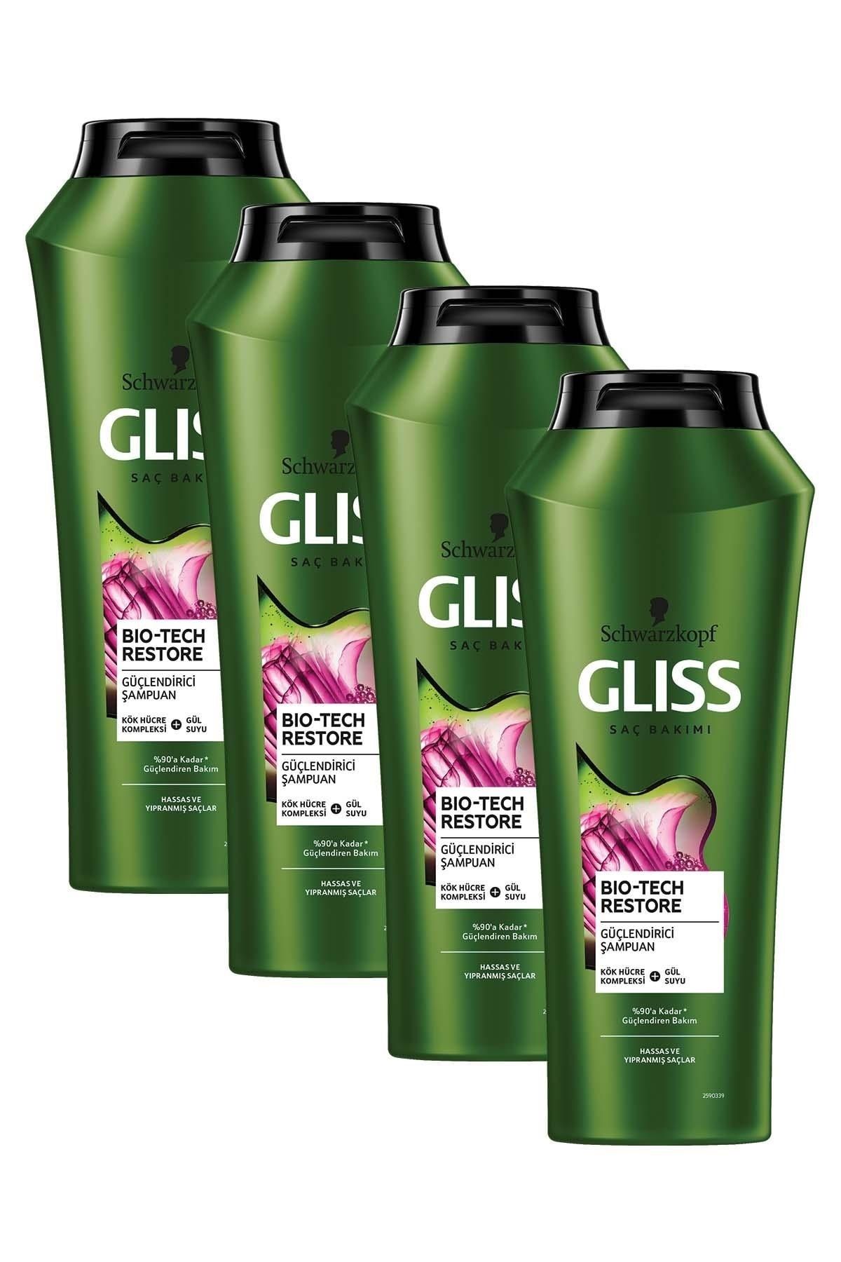 Gliss Bio-Tech güçlendirici Şampuan 525 ml x 4 Adet