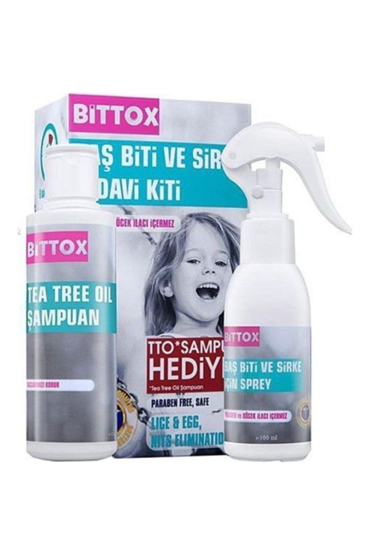 Bittox Bit Spreyi 100 ml Çay Ağacı Yağı Bit Şampuanı 150 ml Çelik Tarak
