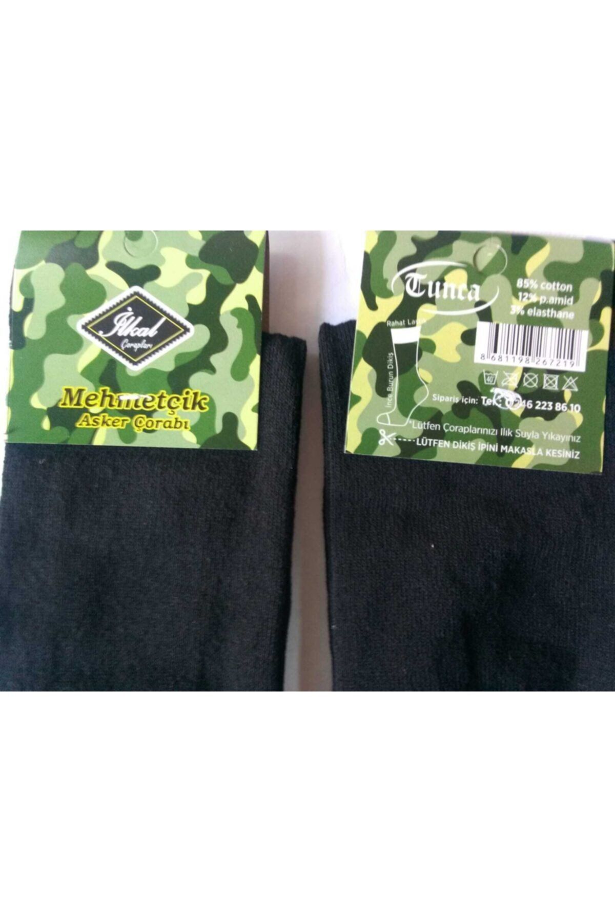 Tunca 12 Adet Çorap Yazlık Siyah Renk (UYGUN FİYAT KALİTELİ)