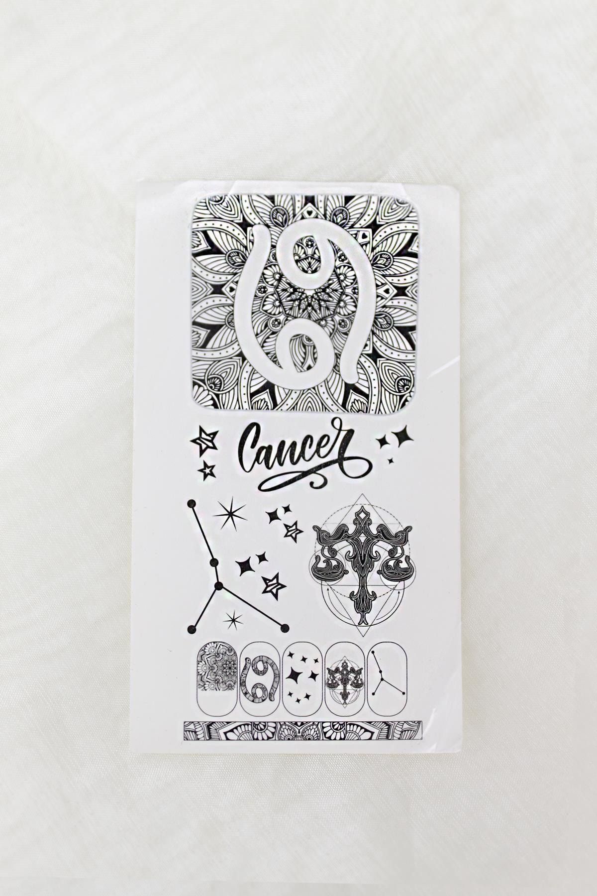 Flash Tattoos Yengeç Burcu El Tırnak Dövmesi