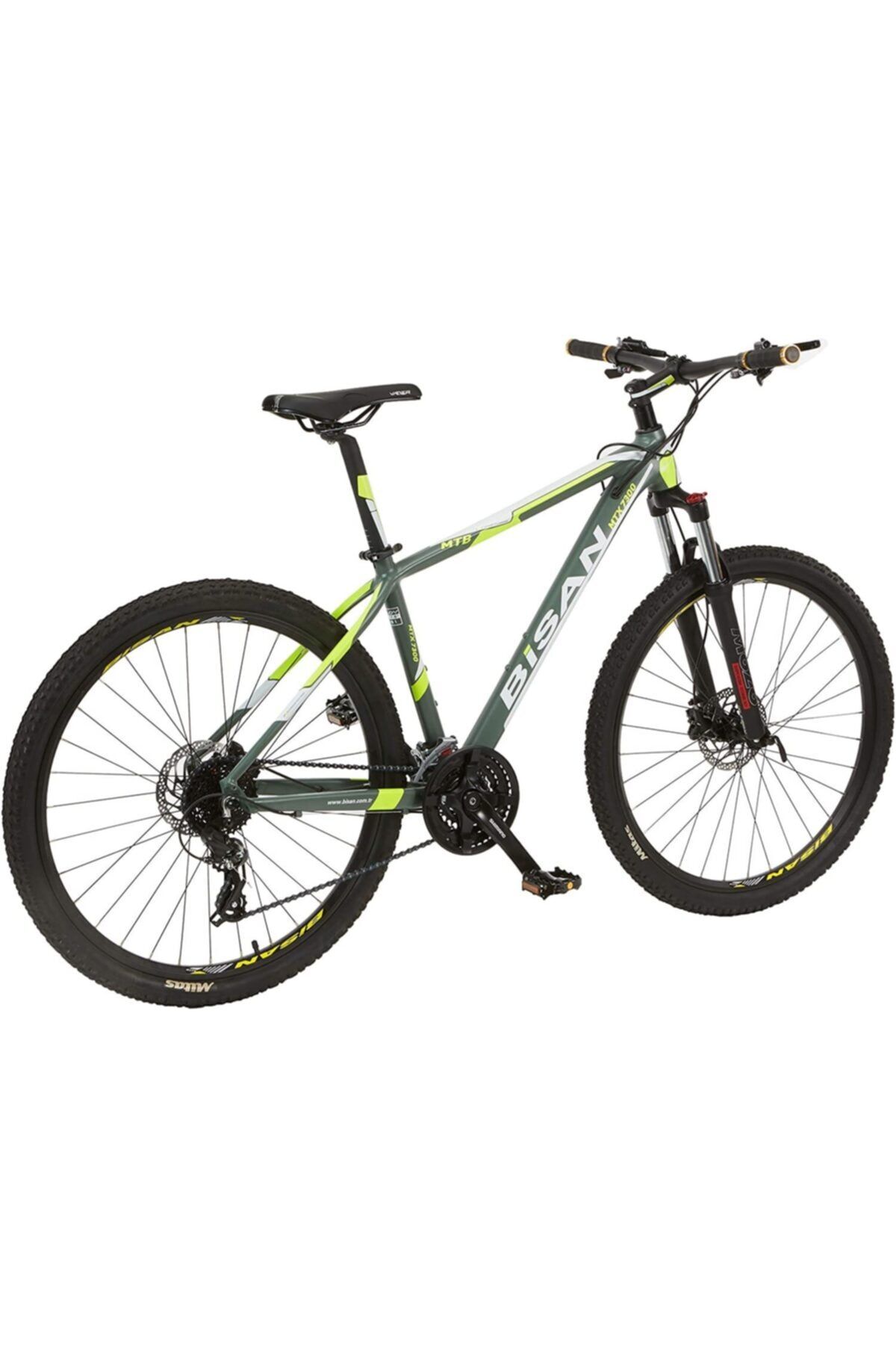 Bisan Kadro 24 Vites Gri/yeşil Bisiklet  46cm