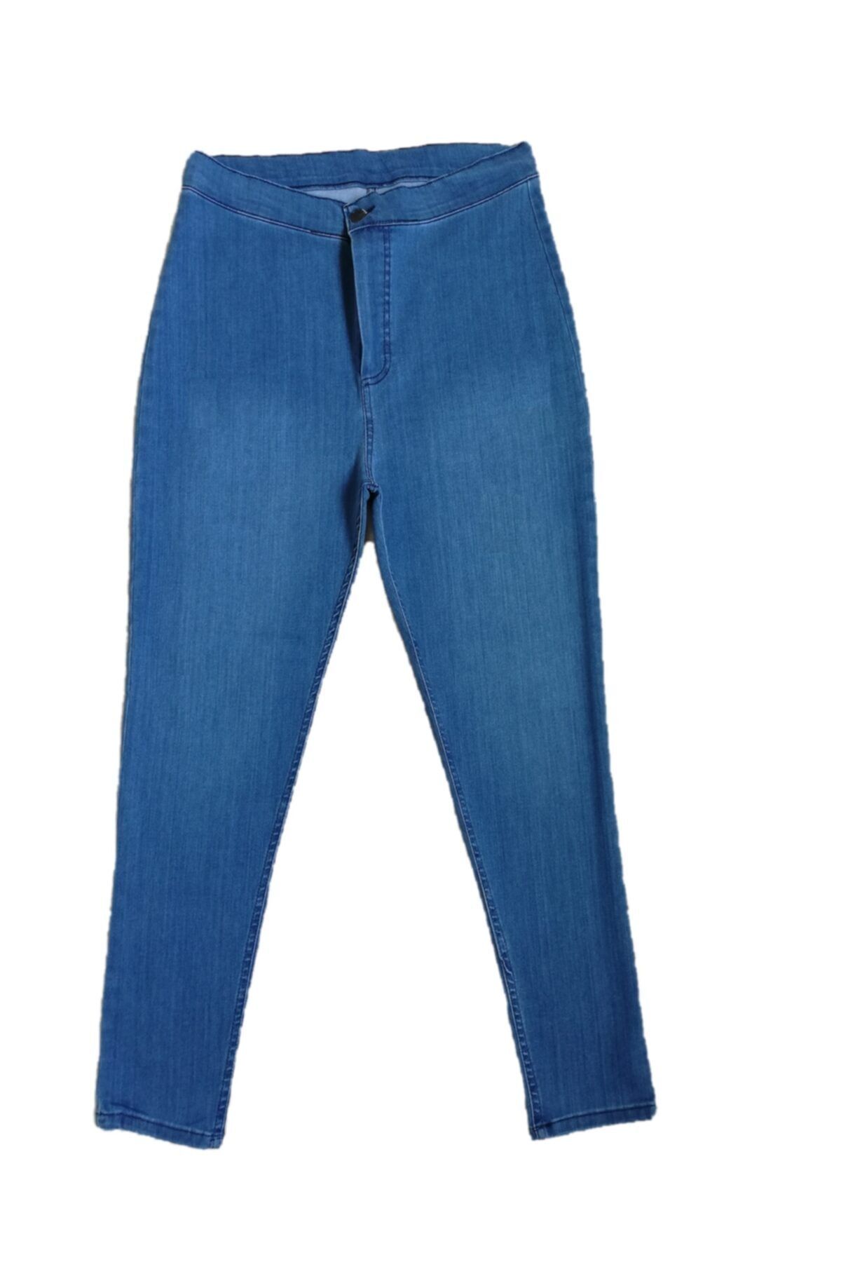 ÇİÇEK BUTİK Kadın Mavi Kot Pantolon