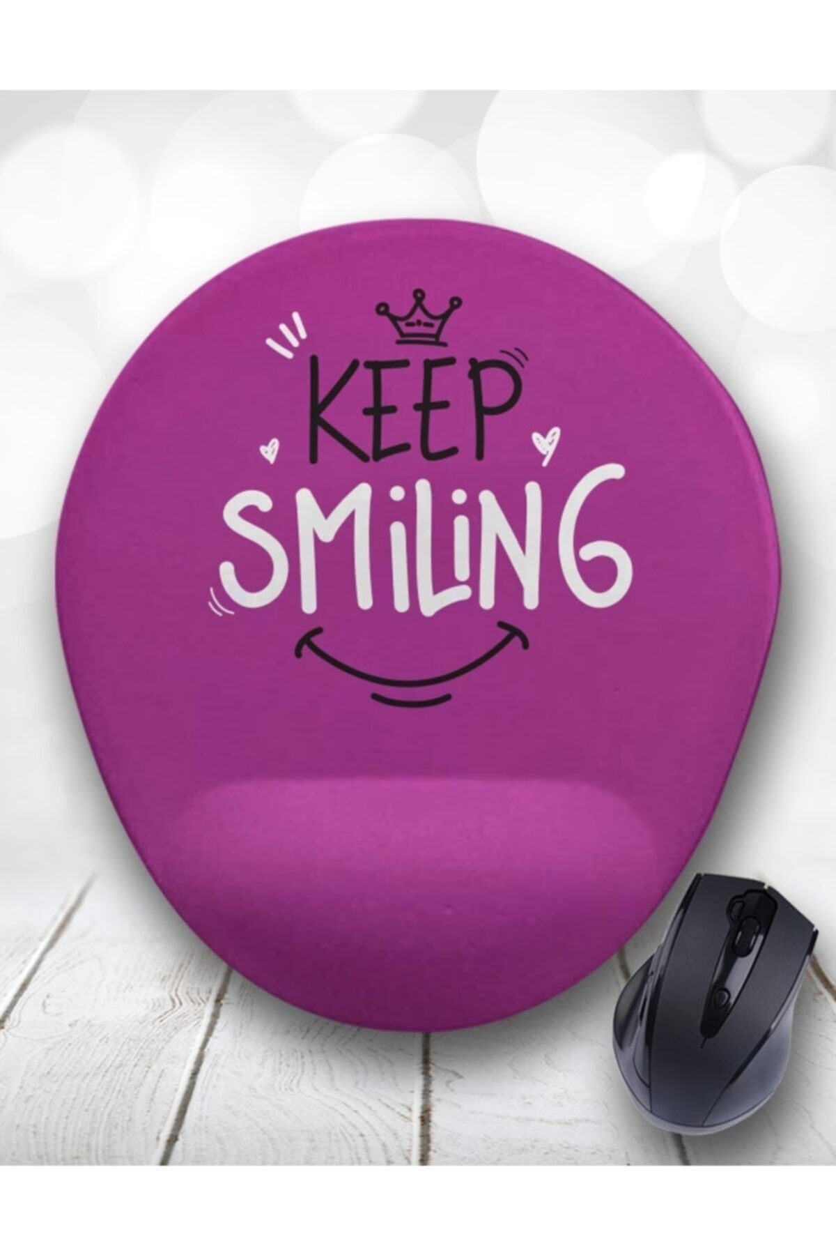 Atölye Çizgi Keep Smiling Gülümse Bilek Destekli Mouse Pad