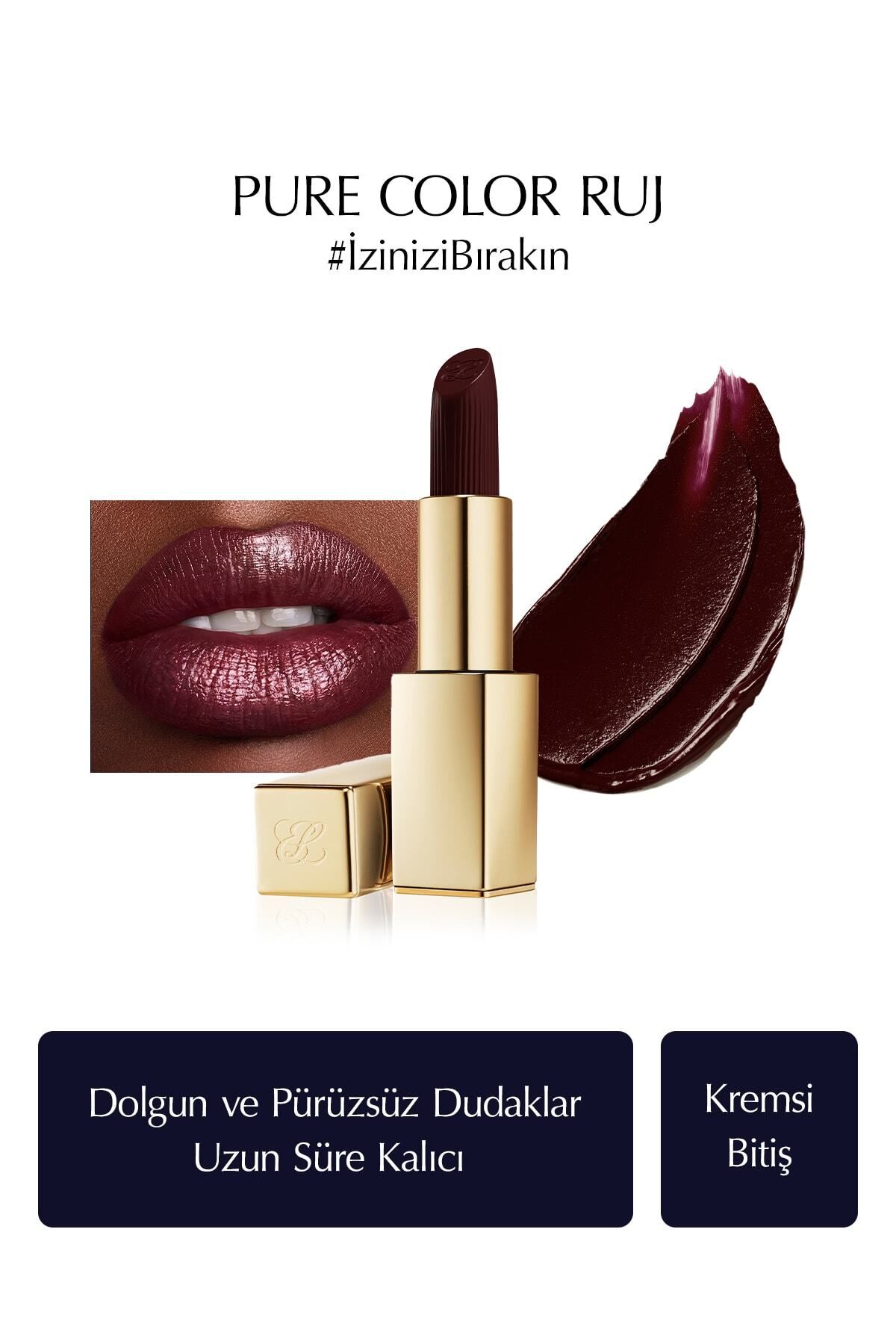 Estee Lauder Kremsi Ruj - Pure Color Creme Lipstick Kremsi, Saten Bitiş -  3.5gr - Renk: 685 Midnight Kiss