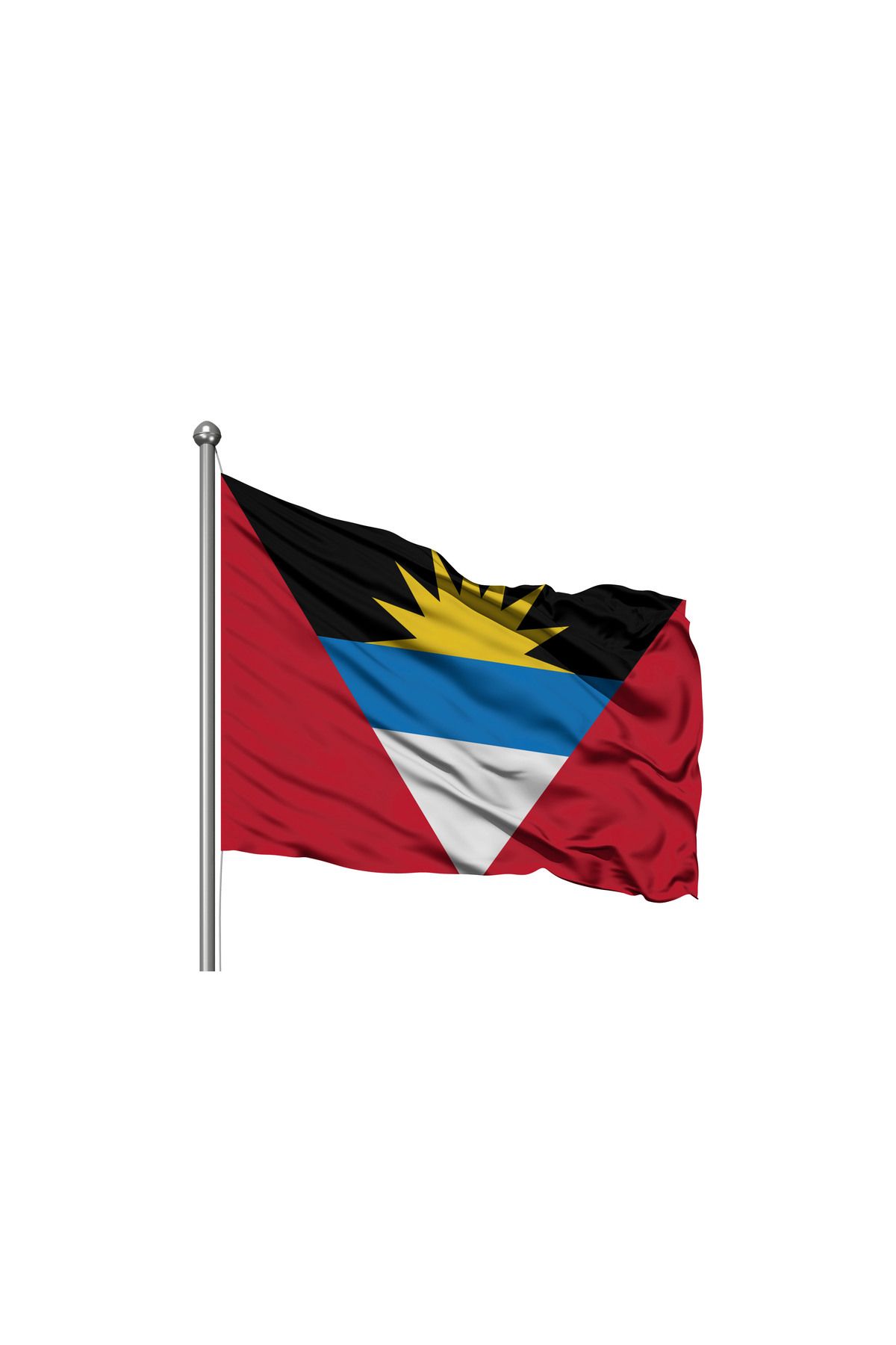 Özel Flama Bayrak Antigua ve Barbuda Devleti Bayrağı - Premium Raşel Kumaş 200x300cm