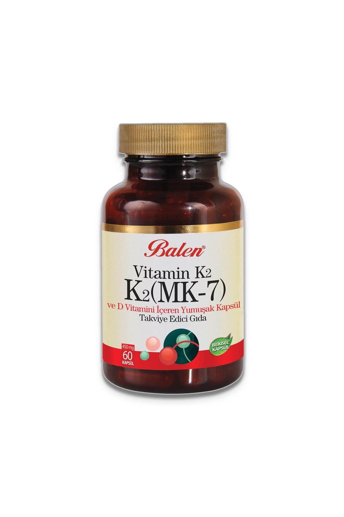 Balen Vitamin K2 D Vitamini K2 Mk7 450 Mg 60 Kapsül