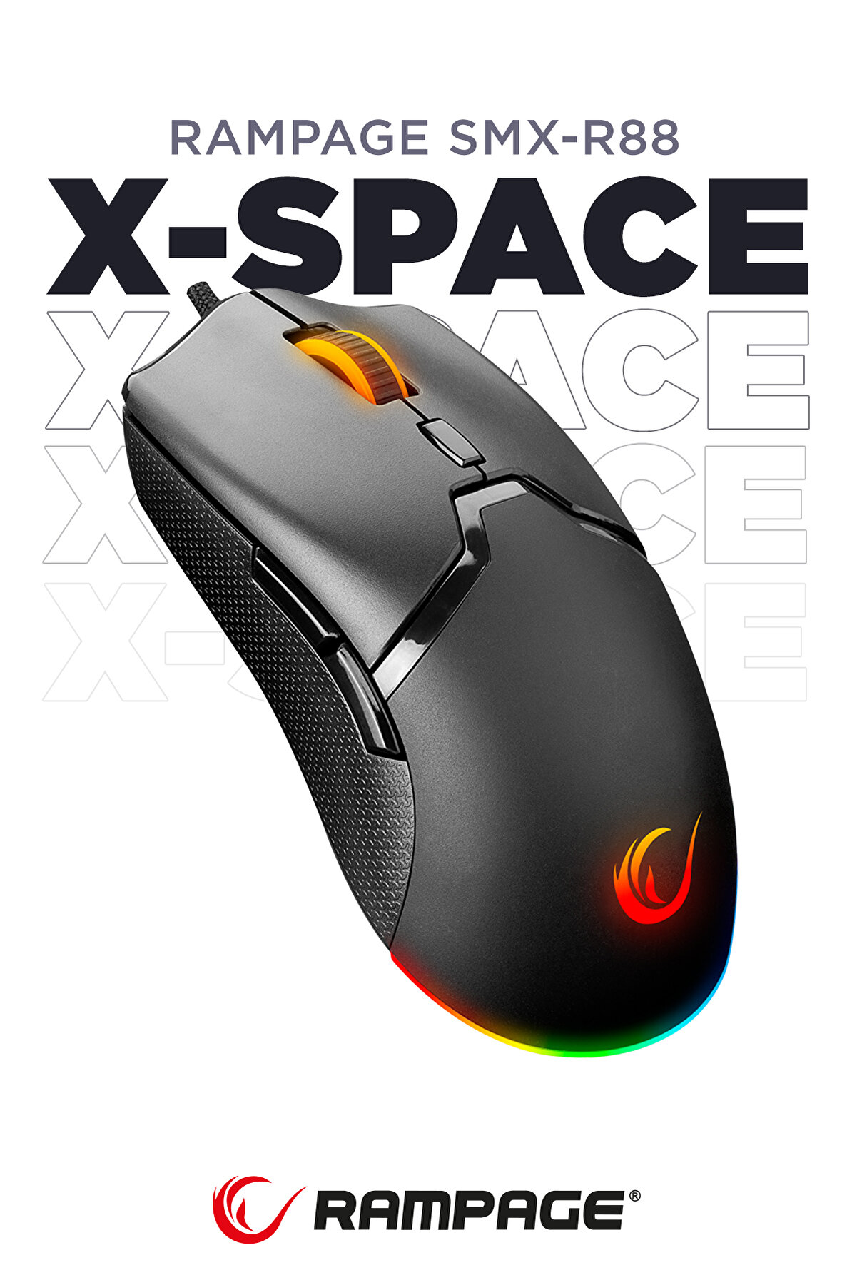 Rampage Smx-r88 X-space 7200dpi Rgb Ledli Makrolu Gaming Oyuncu Mouse