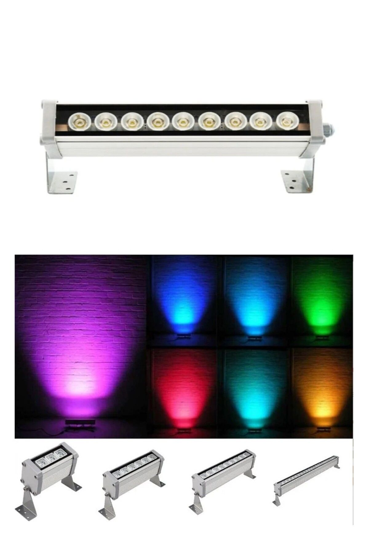 ADALED 50cm Led Dış Mekan Duvar Ağac CAMİ Bina Cephe Boyama Wallwasher Armatür AMBER Su Geçirmez