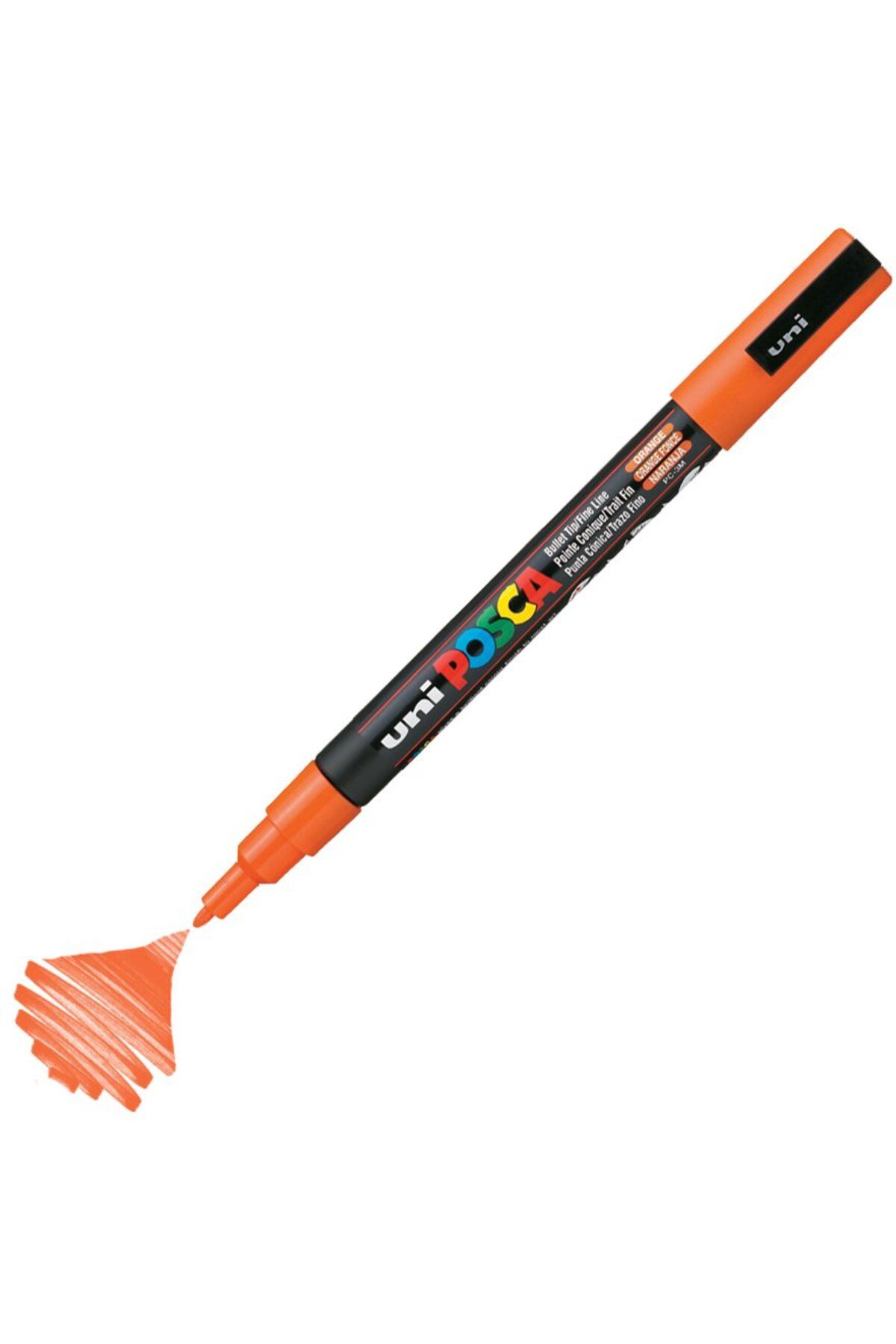 Uni Posca Marker Pc-3m Fine 0.9-1.3 Mm Orange