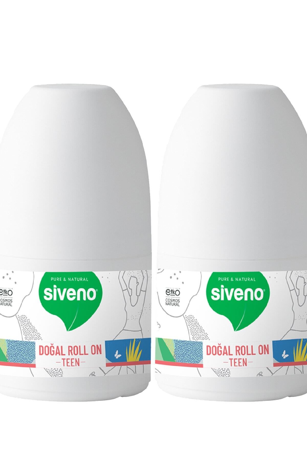Siveno %100 Doğal Roll-On Teen Girl Genç Kız Deodorant Ter Kokusu Önleyici Bitkisel Lekesiz50 ml X 2 Adet