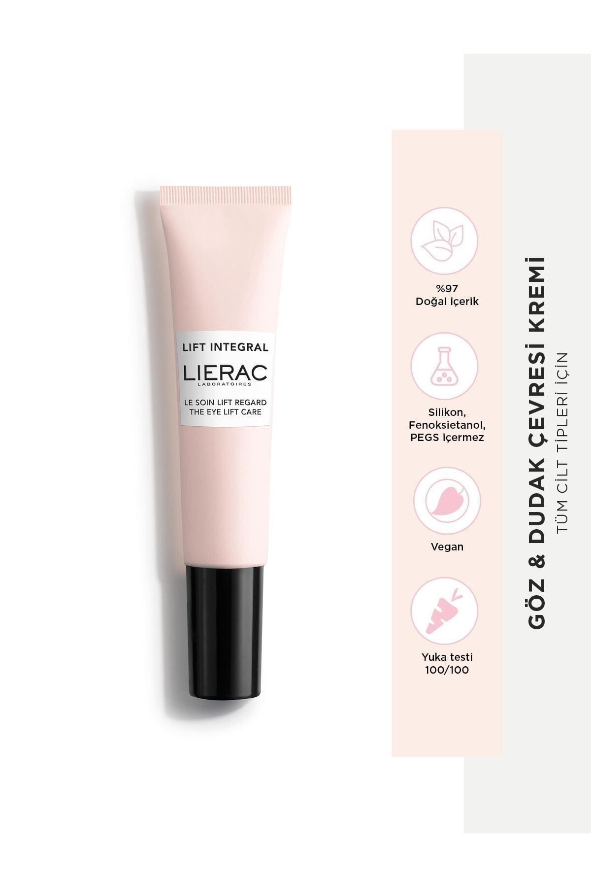 Lierac Lift Integral Eye Cream Sıkılaştırıcı, Besleyici, Vegan, Göz Ve Dudak Çevresi Bakım Kremi 15 ml