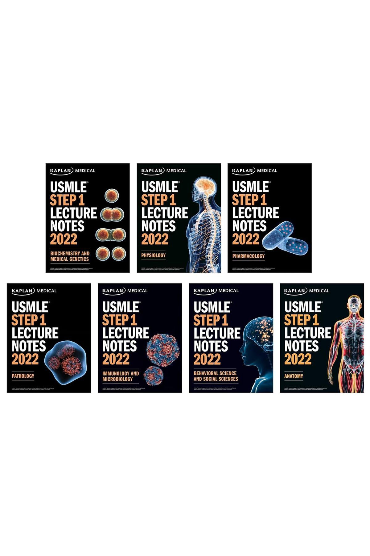 Kaplan Publishing USMLE Step 1 Lecture Notes 2022: 7-Book Set (USMLE Prep)