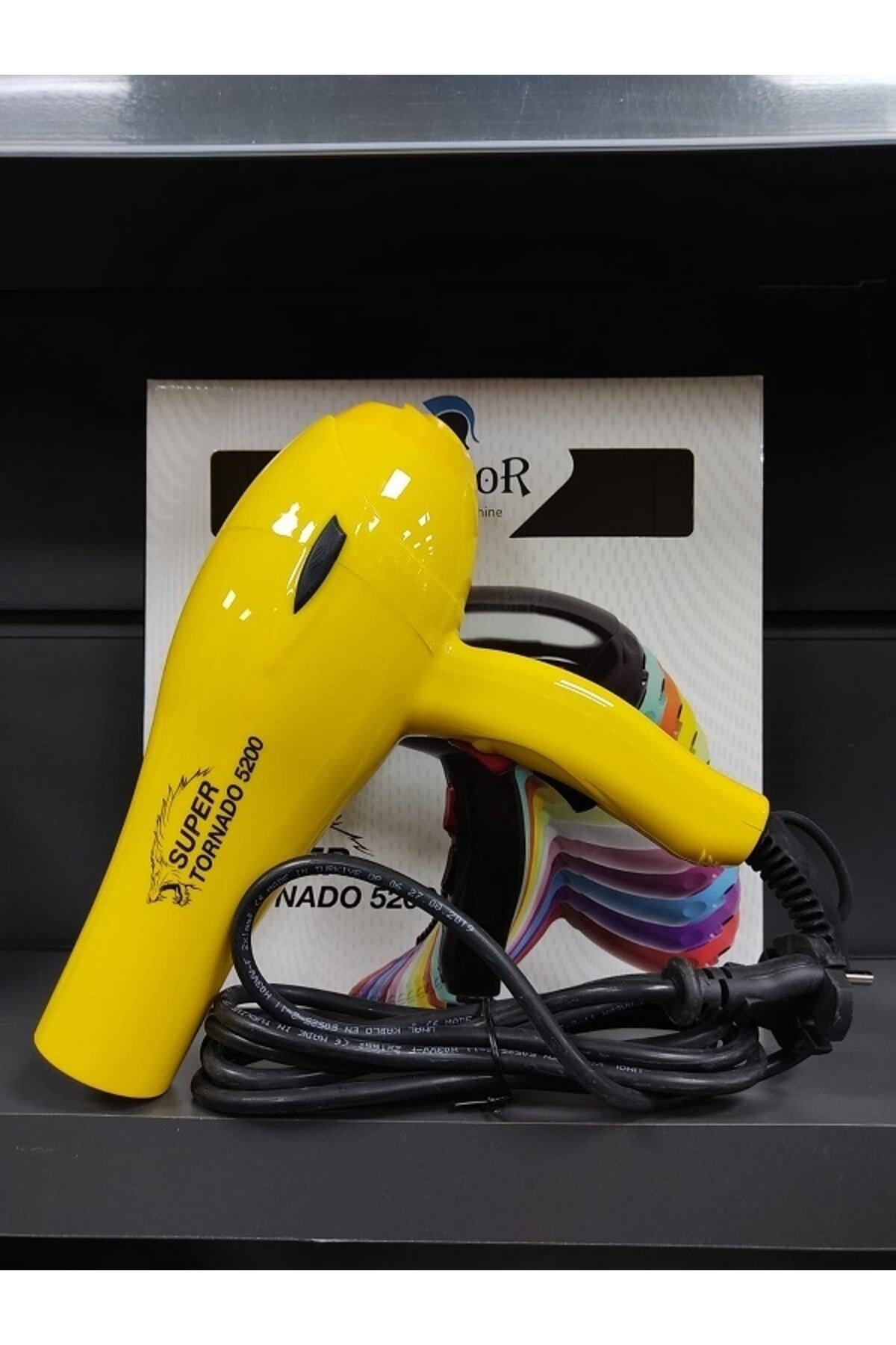 Hector Süper Tornado 5200 Profesyonel Sarı Renk Saç Kurutma Ve Fön Makinesi..mıracle210322