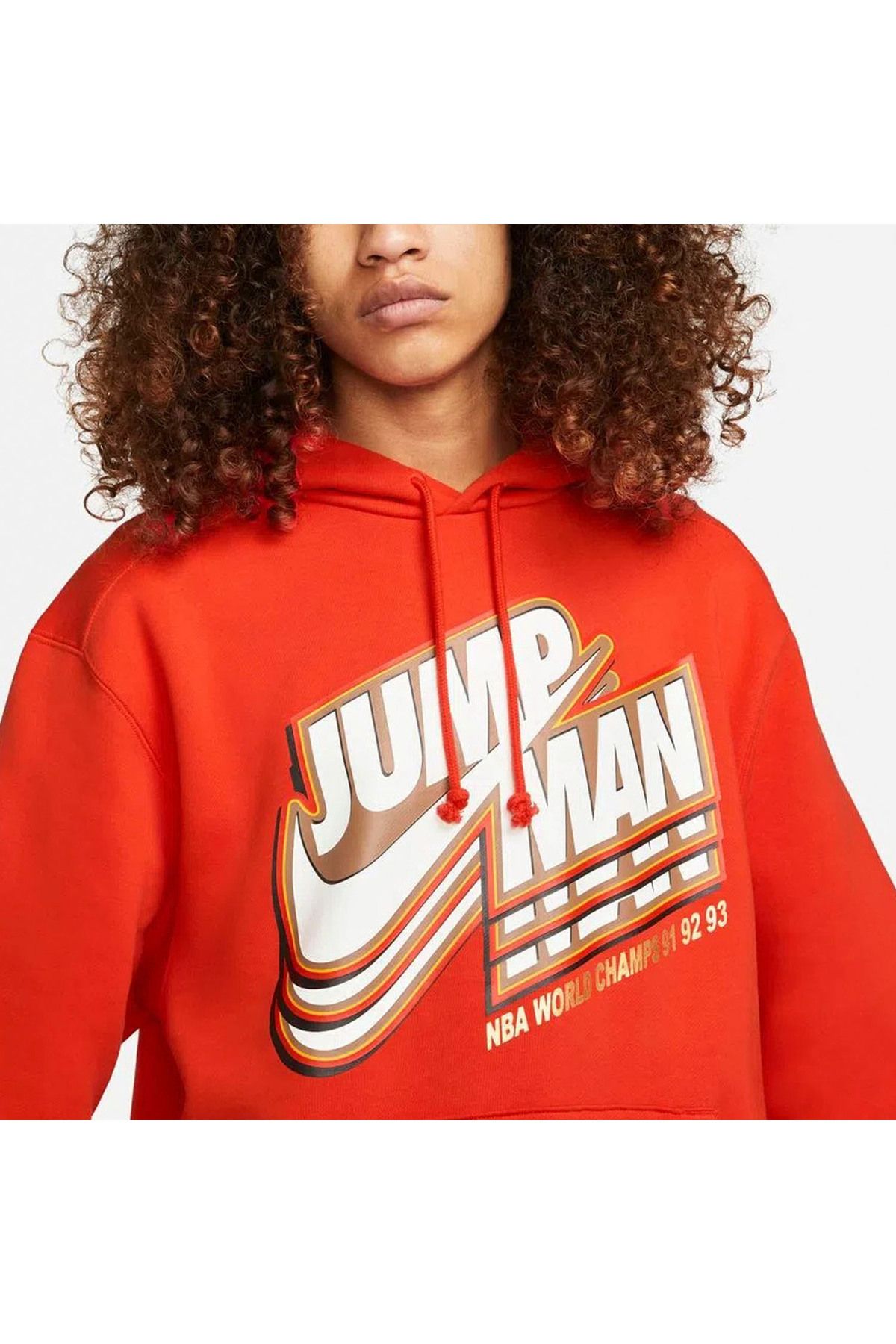 Nike DC9604-673 Air Jordan Jumpman Core Fleece Hoodie Erkek Kırmızı Kapüşonlu Sweatshirt