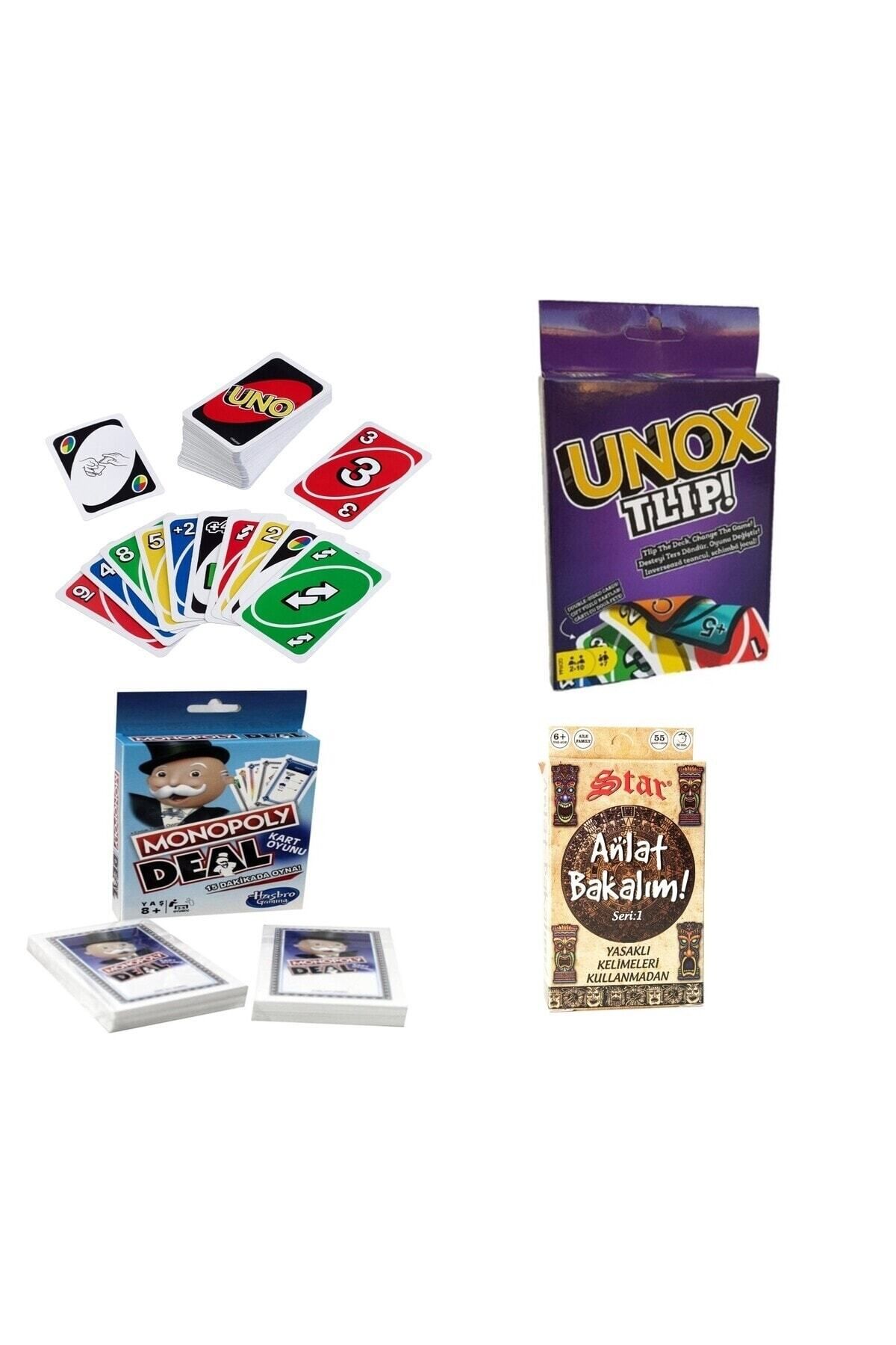 Brother Toys Uno + Unox + Monopoly Deal + Anlat Bakalım 4'lü Set