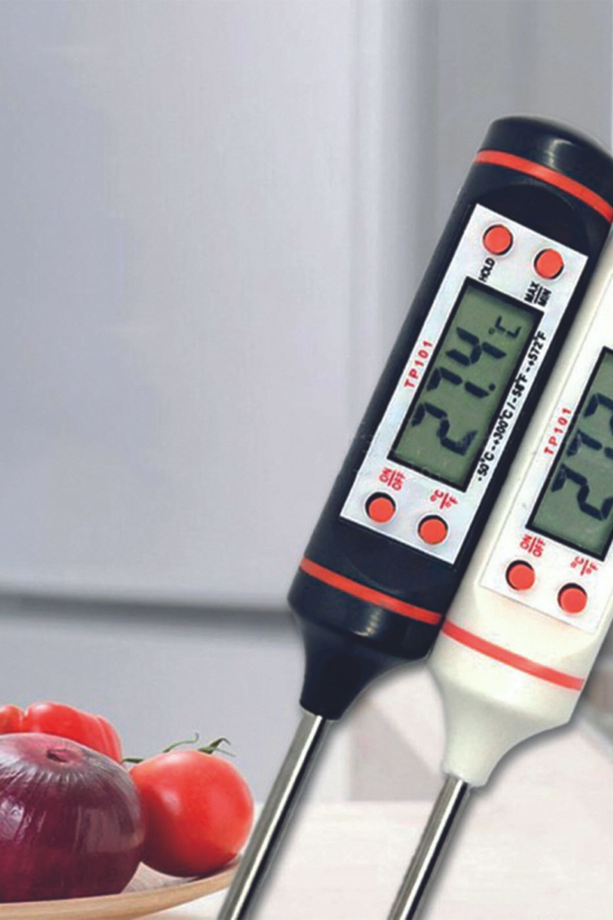 COZY SENSE Yemek Termometresi Sıvı Gıda Et Su Süt Yiyecek Sıcaklık Ölçer Mutfak Gıda Termometresi Retro