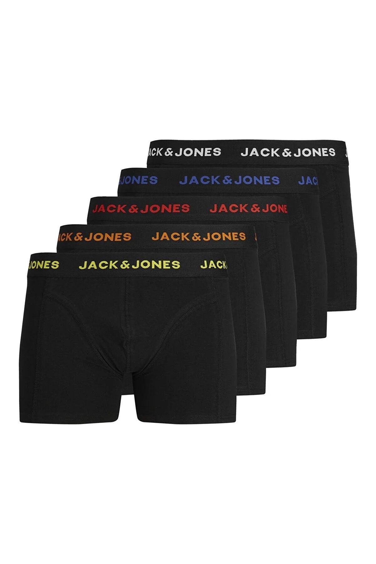 Jack & Jones Siyah 5 Li Paket Erkek Boxer