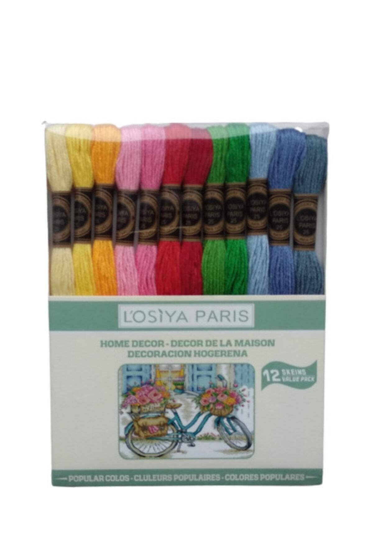 Kezban Tekstil Losiya Paris Muline Ip Seti Etamin Ipi Kanaviçe Ipi Seti 12 Renk