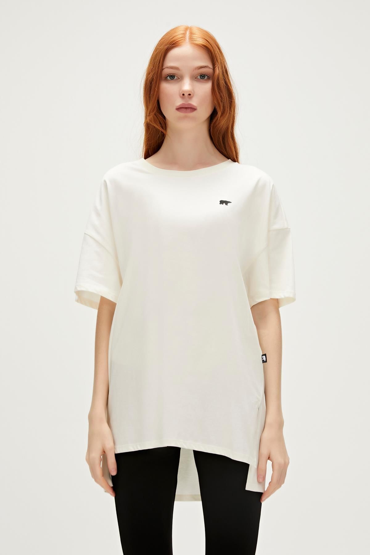Bad Bear Aliana Oversize T-shirt Marshmallow Beyaz Basic Kadın Tişört