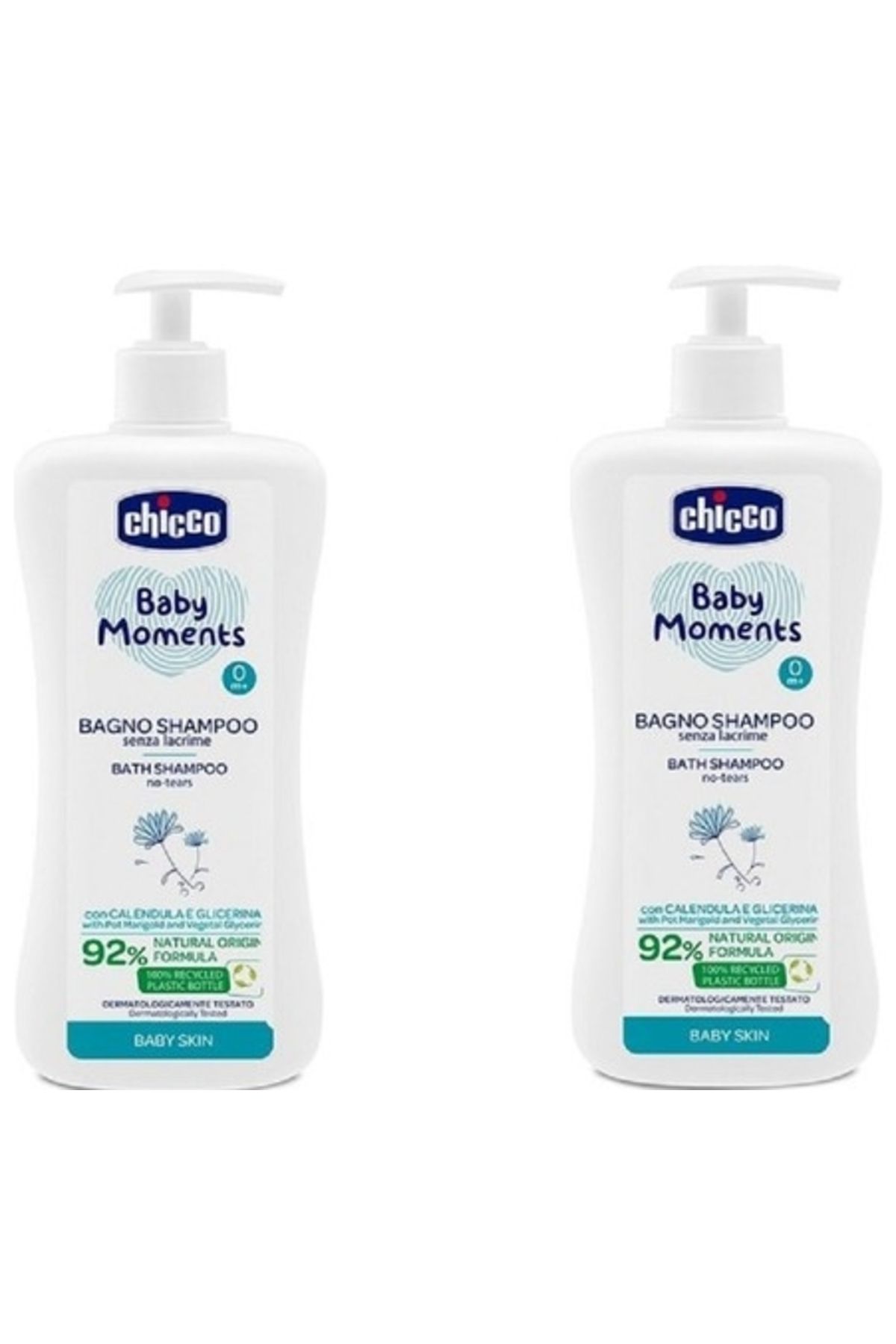 Chicco Baby Moments Doğal Saç Ve Vücut Şampuanı 750 ml X 2 Adet