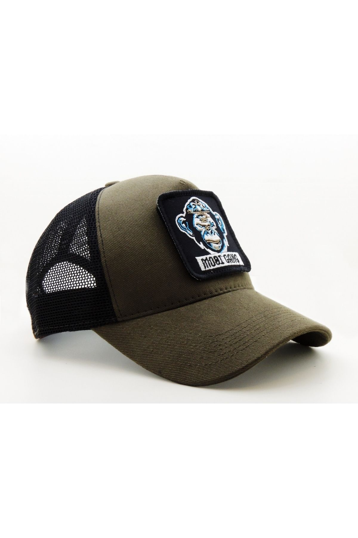 CityGoat Trucker (NAKIŞ) Mobi Gang Logolu Unisex Haki-Siyah Şapka (CAP)