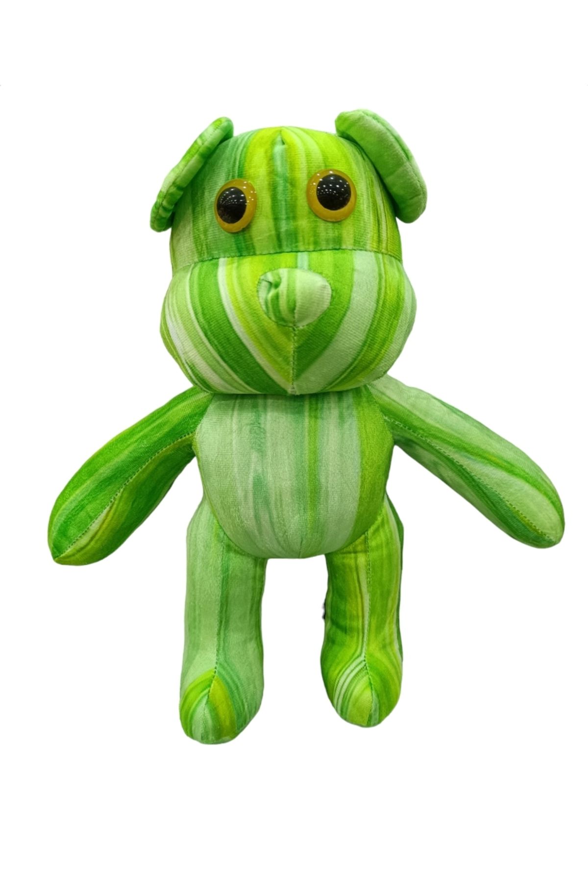 Happy Toys Pembe yeşil peluş boncuk gözlü oyuncak hediyelik 45cm