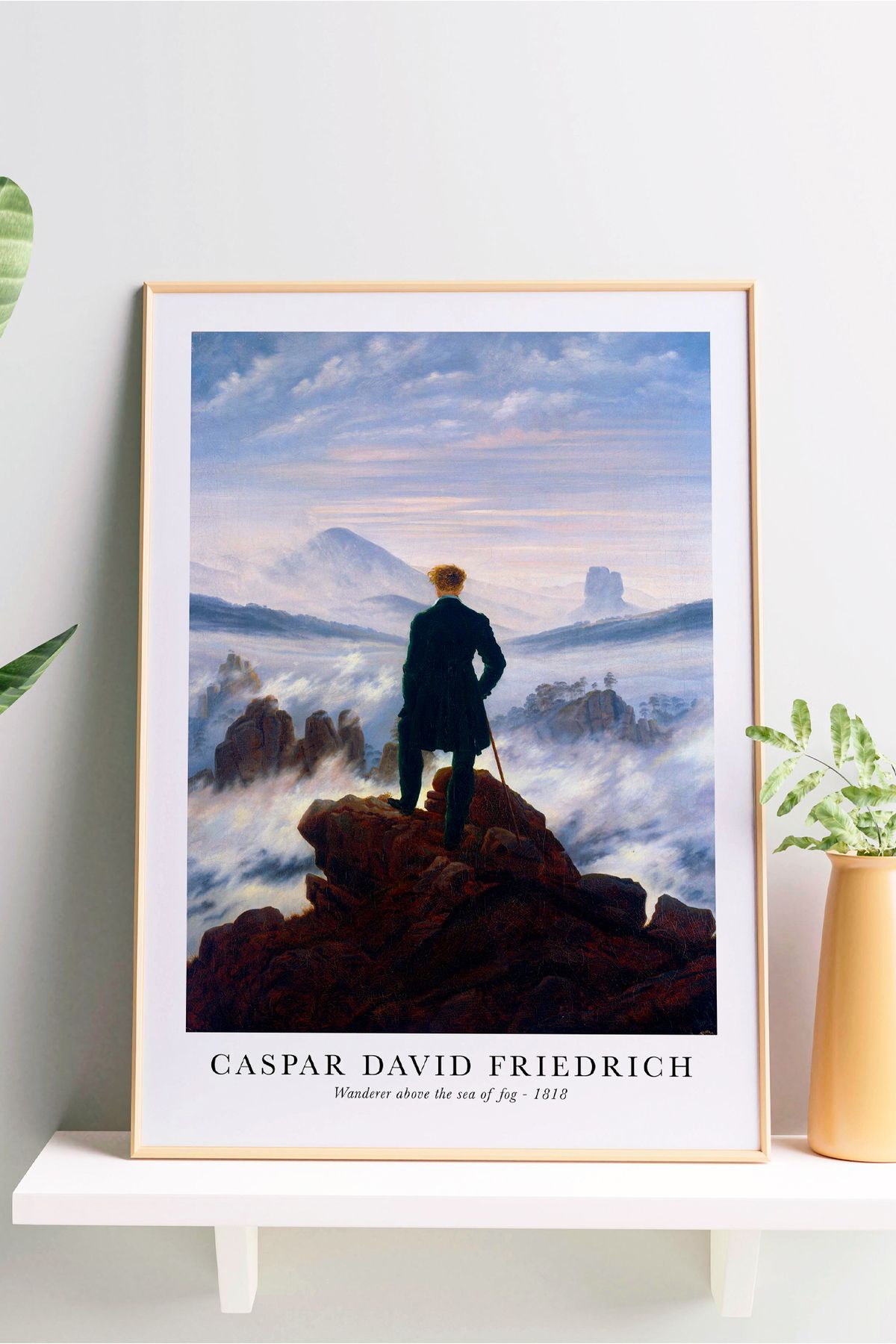 KOFdesign Caspar David Friedrich Bulutların Üzerinde Yolculuk (Wanderer above the Sea of Fog) Tablosu Posteri
