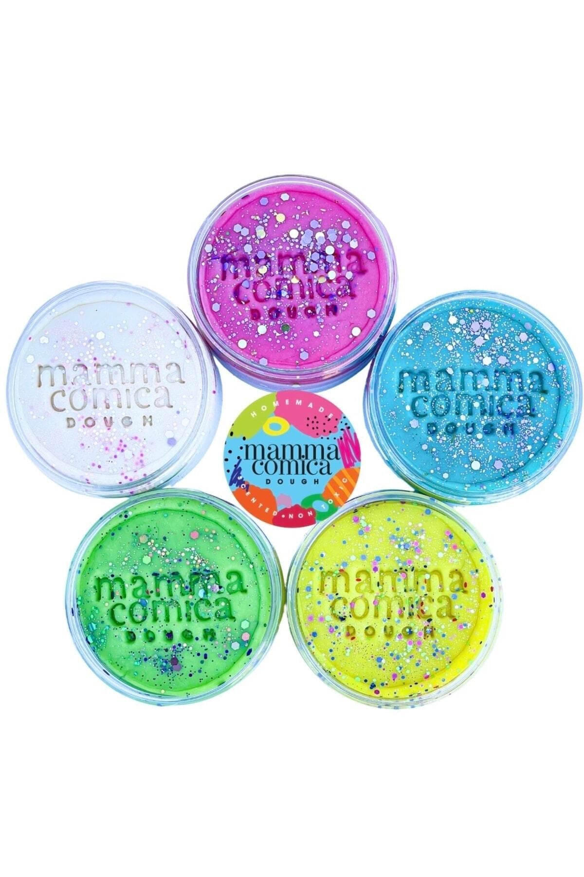 MammacomicaDough Sprinkle Glitter Doğal Oyun Hamuru 5*130gr