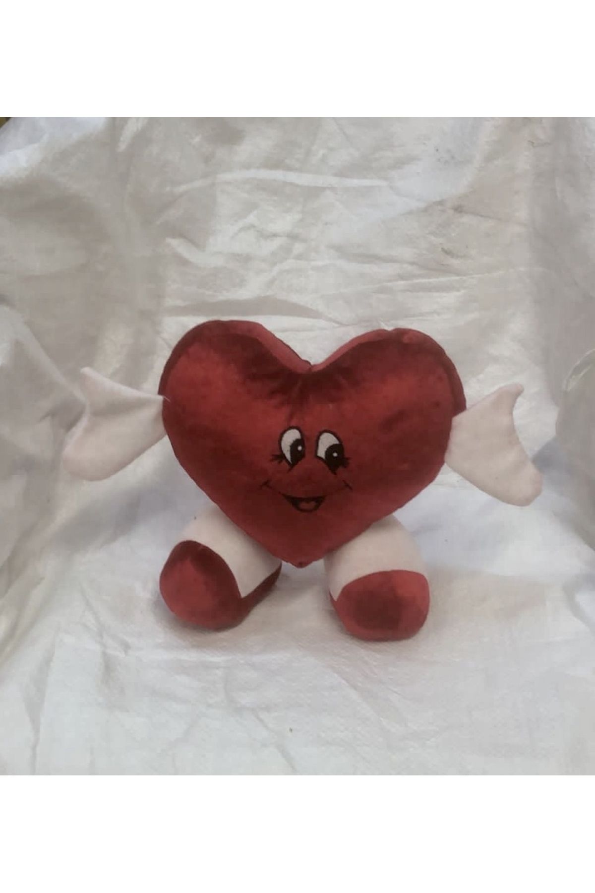 AZİZ OYUNCAK 35 Cm Kalp Ayaklı Kollu Sevimli Yastık Sevgililer Günü Yılbaşı Hediyelik