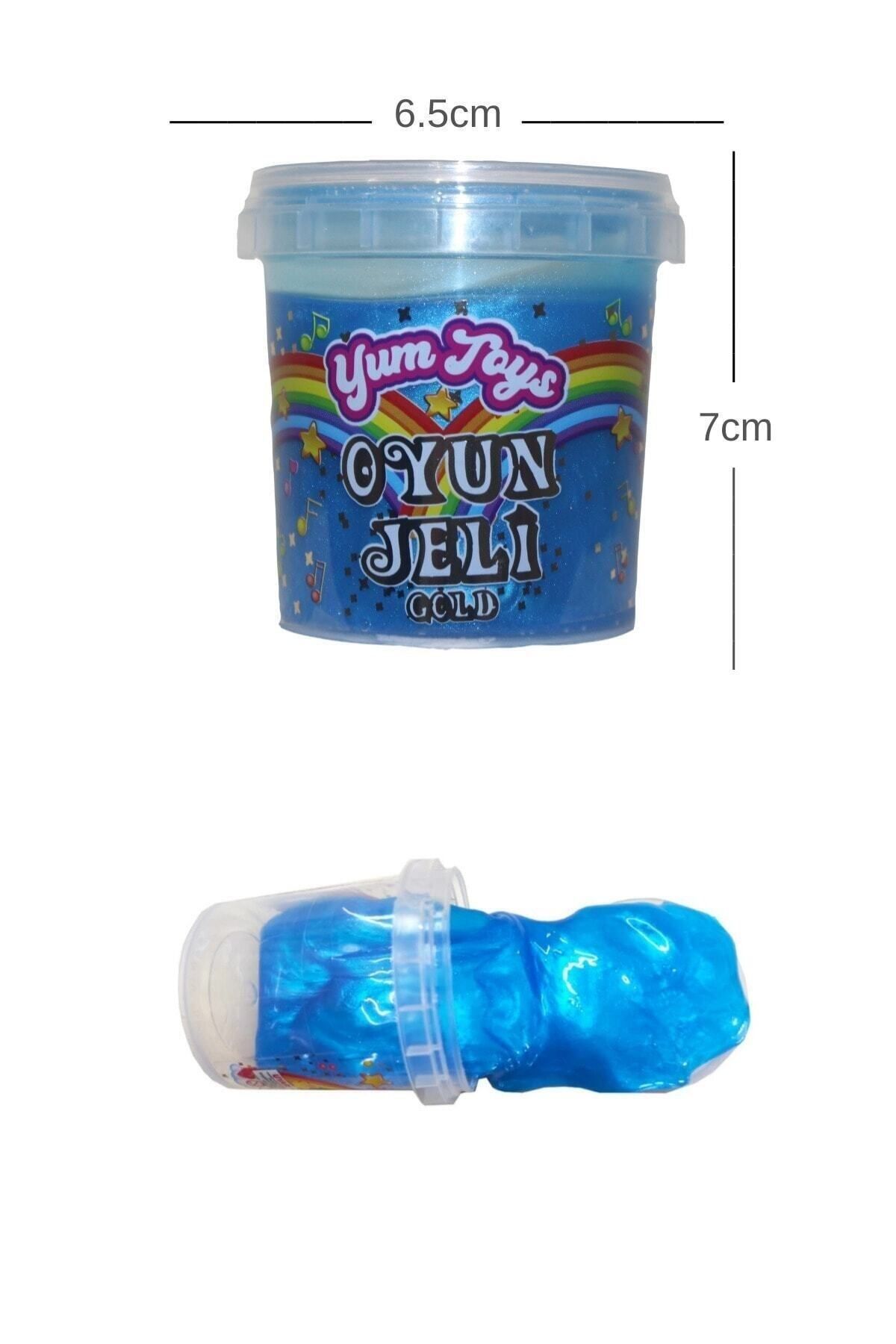 YUM TOYS Slime Metalik Parlak Slime Eğitici Oyun Seti- Ce Belgeli- 1 Adet Mavi Renk