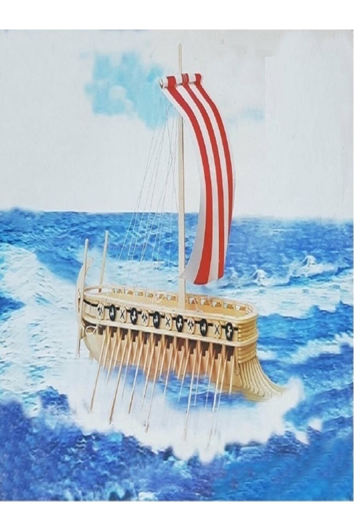 Bundeba 3d Ahşap Maket Gemi Model Gemi Yapma Kiti Yelkenli Korsan Gemisi Phoenician