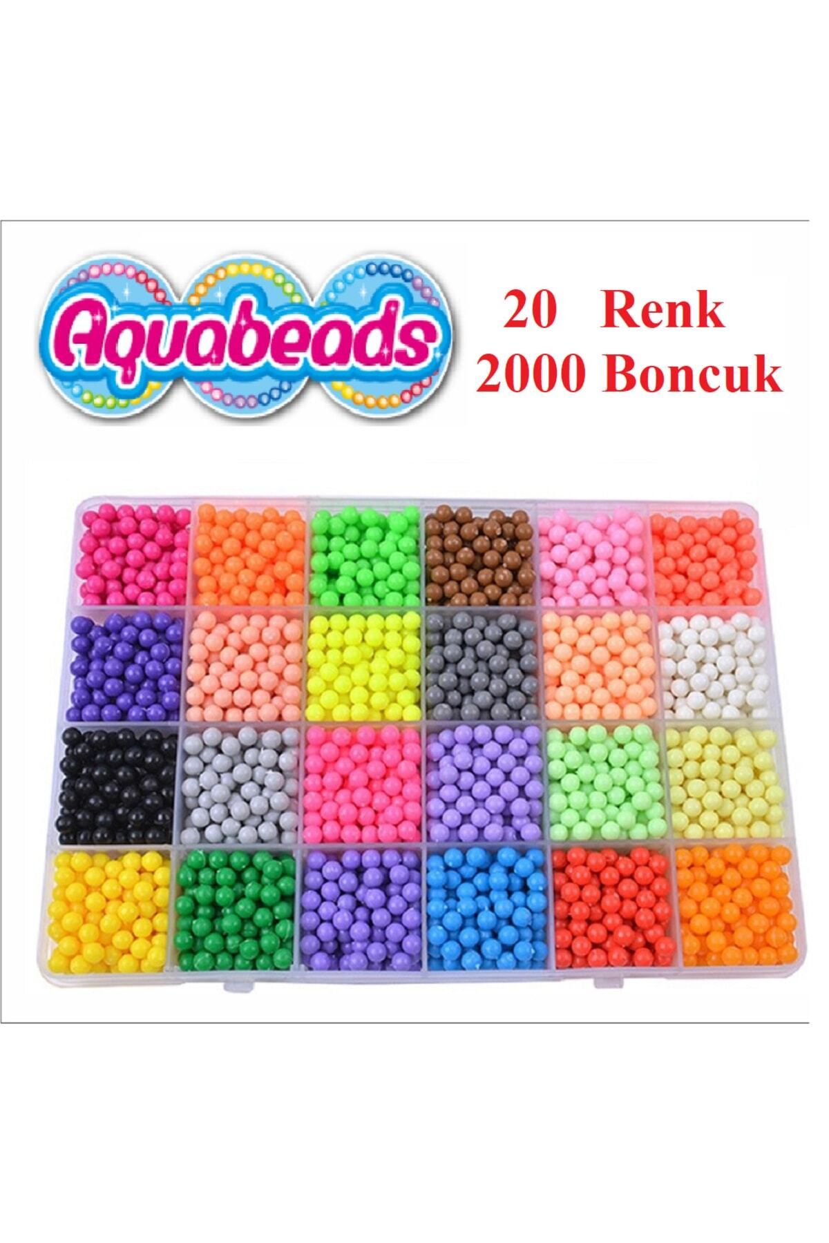 Aqua Beads Yedek Boncuk Seti 20 Renk 2000 Adet Aquabeads