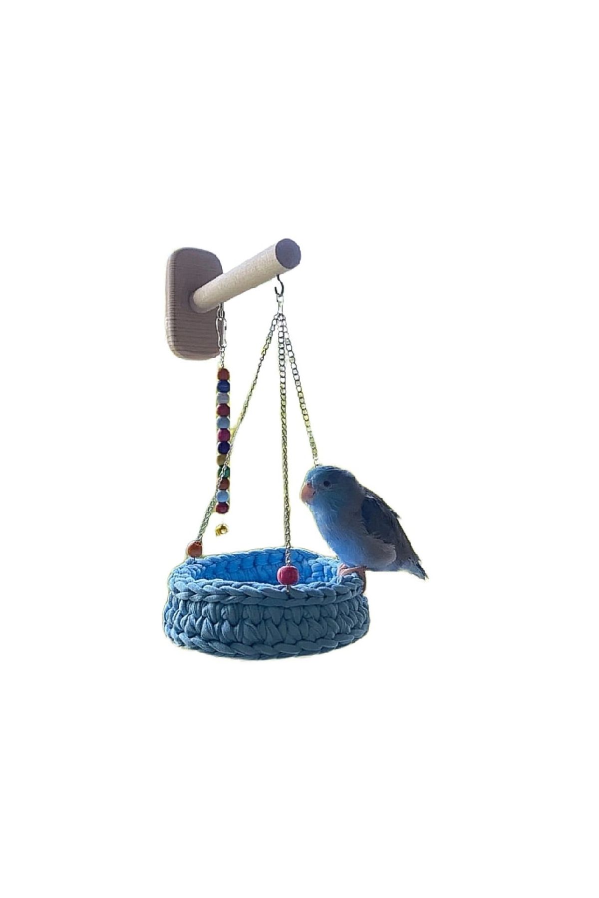 Kor kuş salıncağı zilli salıncak kuş hamağı kuş kafesi için kuş hamağı kuş için oyuncak 11x11cm