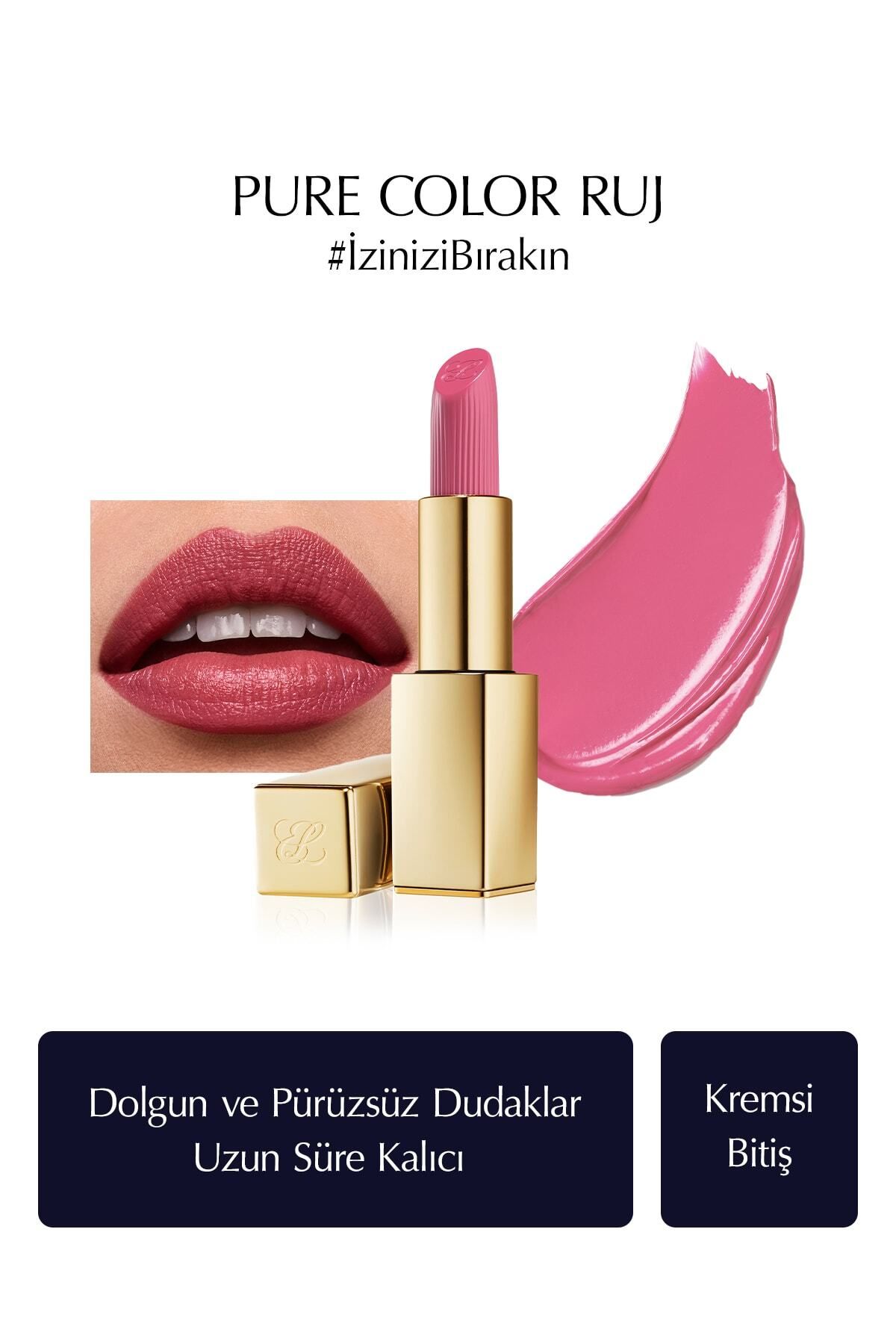 Estee Lauder Kremsi Ruj - Pure Color Creme Lipstick Kremsi, Saten Bitiş - 3.5gr - Renk: 220 Powerful
