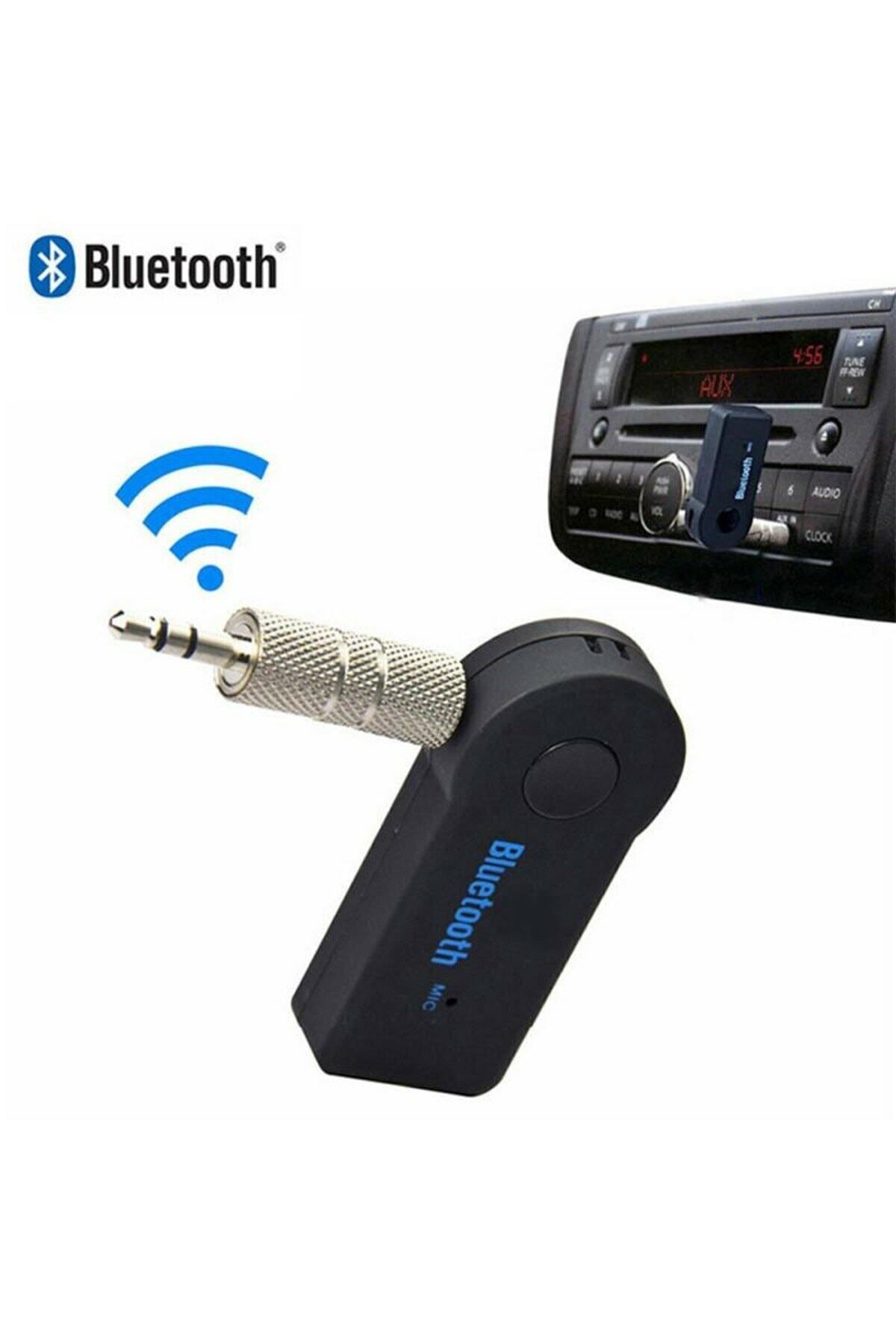 MEZİGARC Tüm Telefonlara Uyumlu Aux Bluetooth Araç Kiti Oto Teyp Bağlantı Ses Aktarım Cihazı