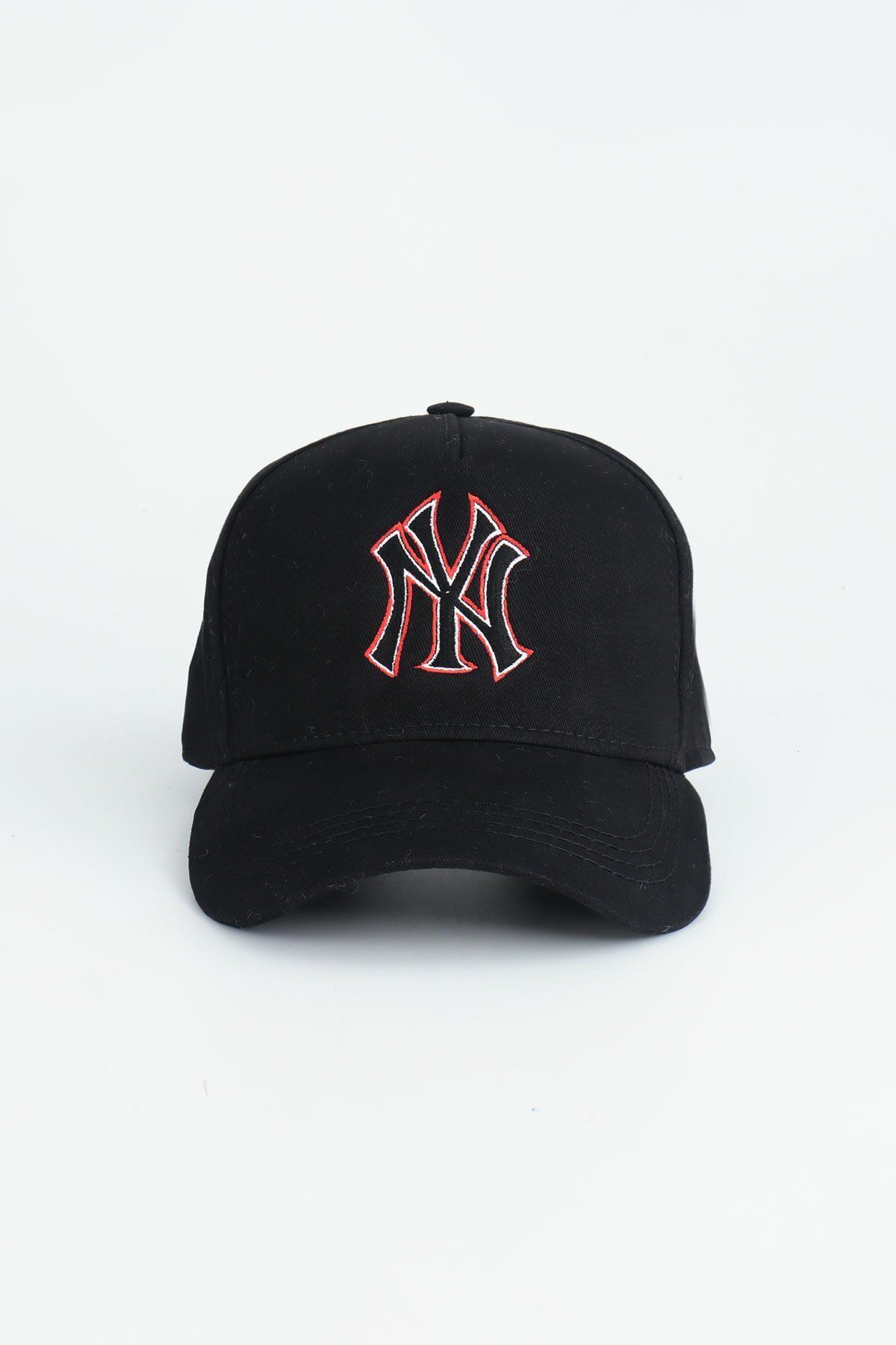 Kapin NY Siyah Kırmızı Logolu Baseball Cap Şapka - Siyah