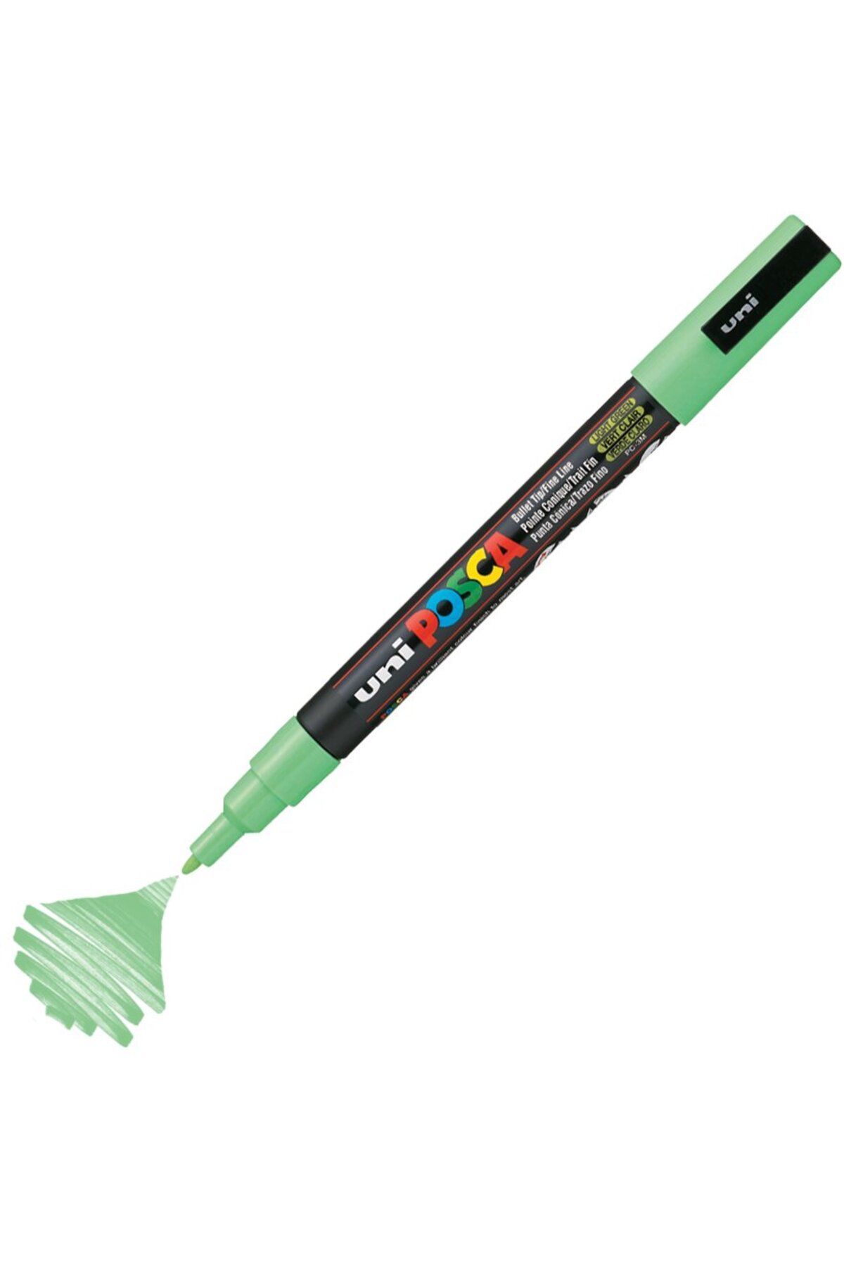 Uni Posca Marker Pc-3m Fine 0.9-1.3 Mm Light Green