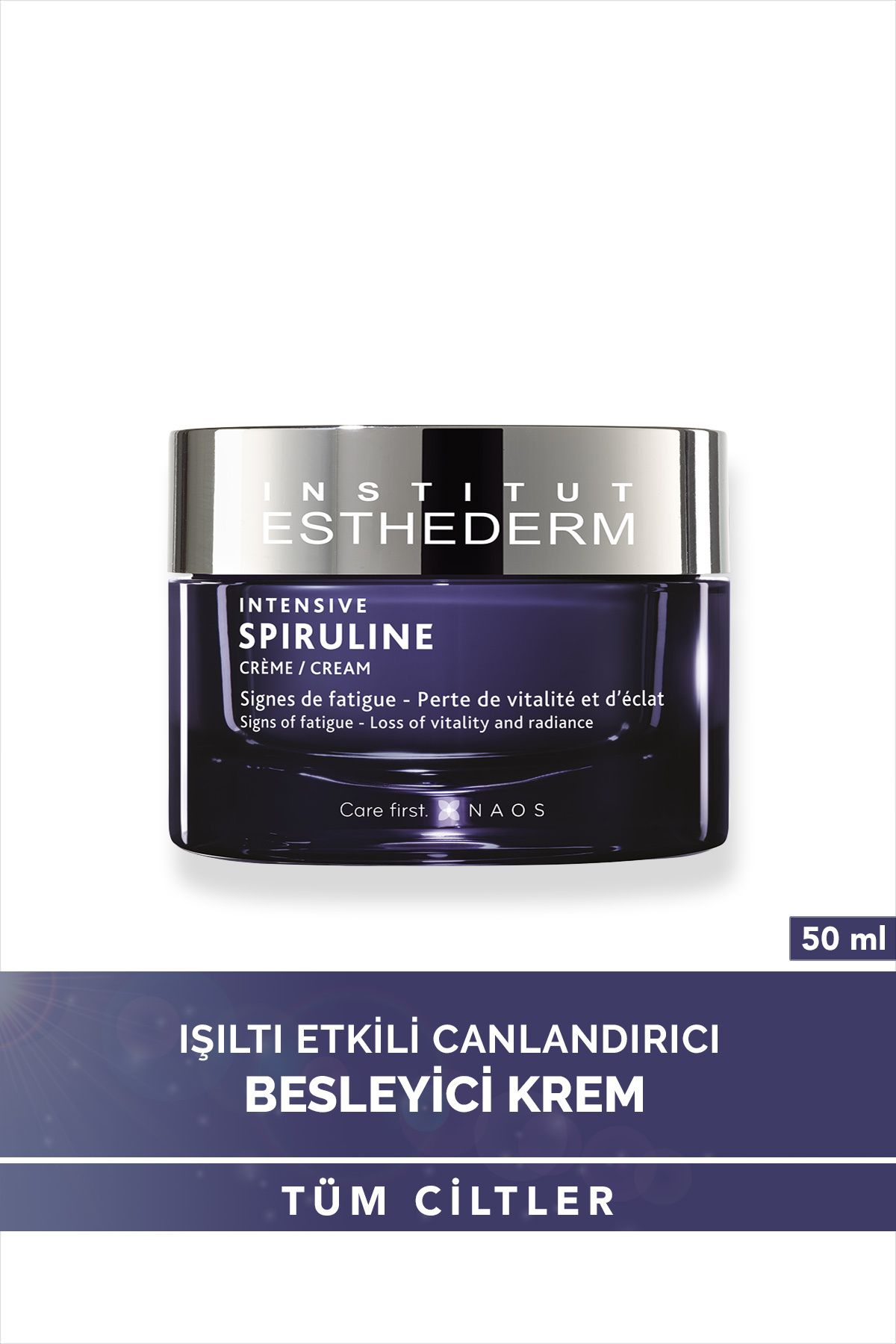 INSTITUT ESTHEDERM Intensive Spiruline Cream  Canlandırıcı ve Aydınlatıcı Etkili Işıltı Veren Besleyici Krem 50ML